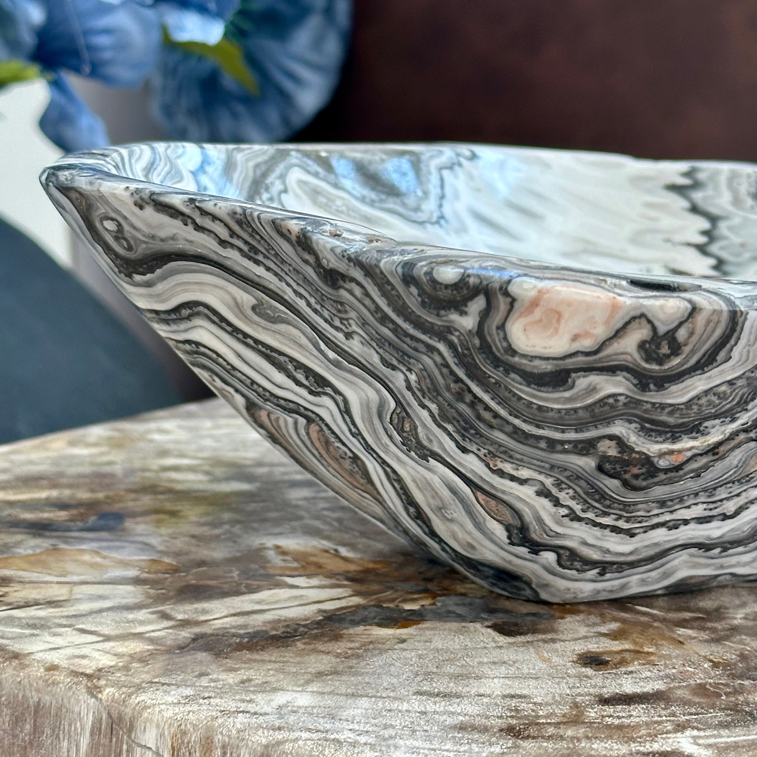 Rare Zebra Onyx Bowl