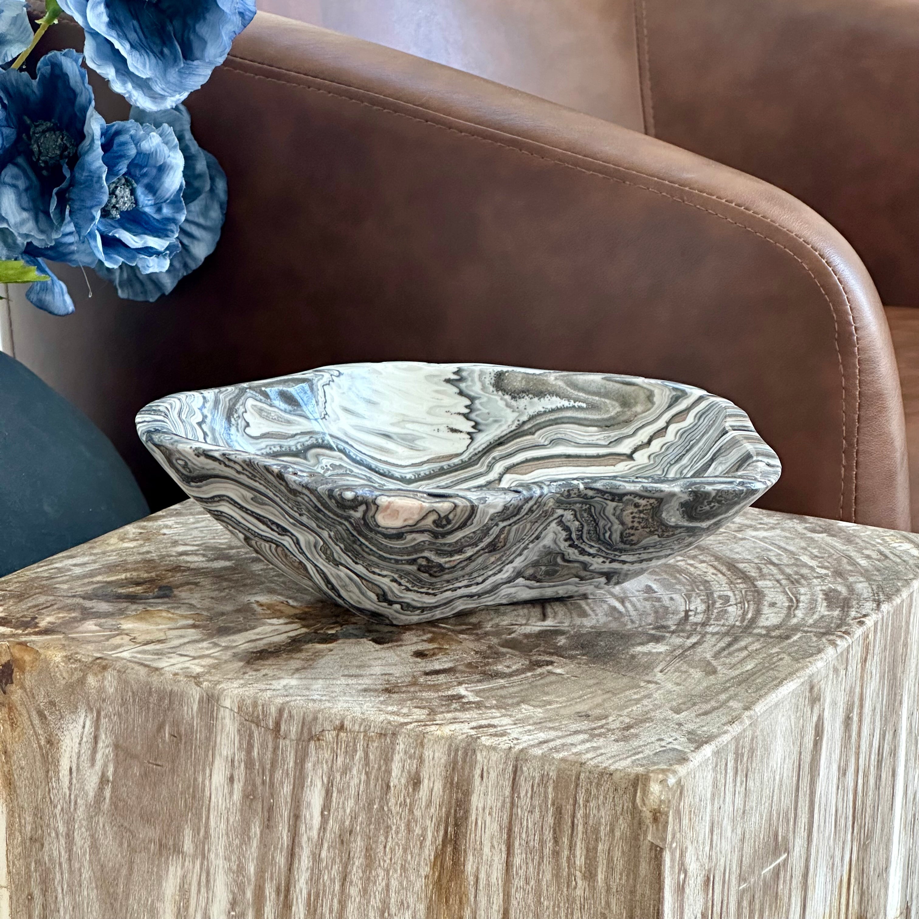 Rare Zebra Onyx Bowl