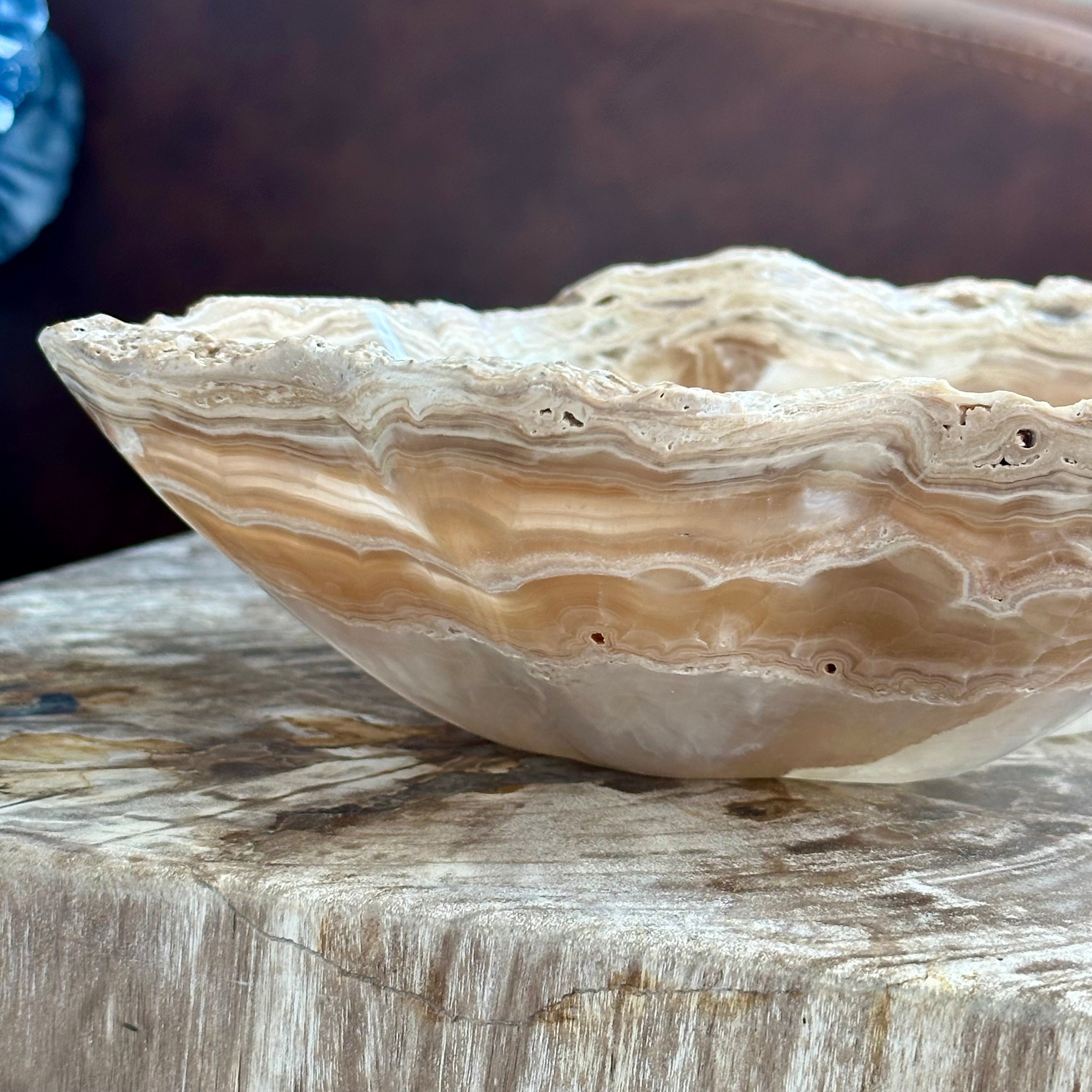 Handcrafted Beige Onyx Bowl