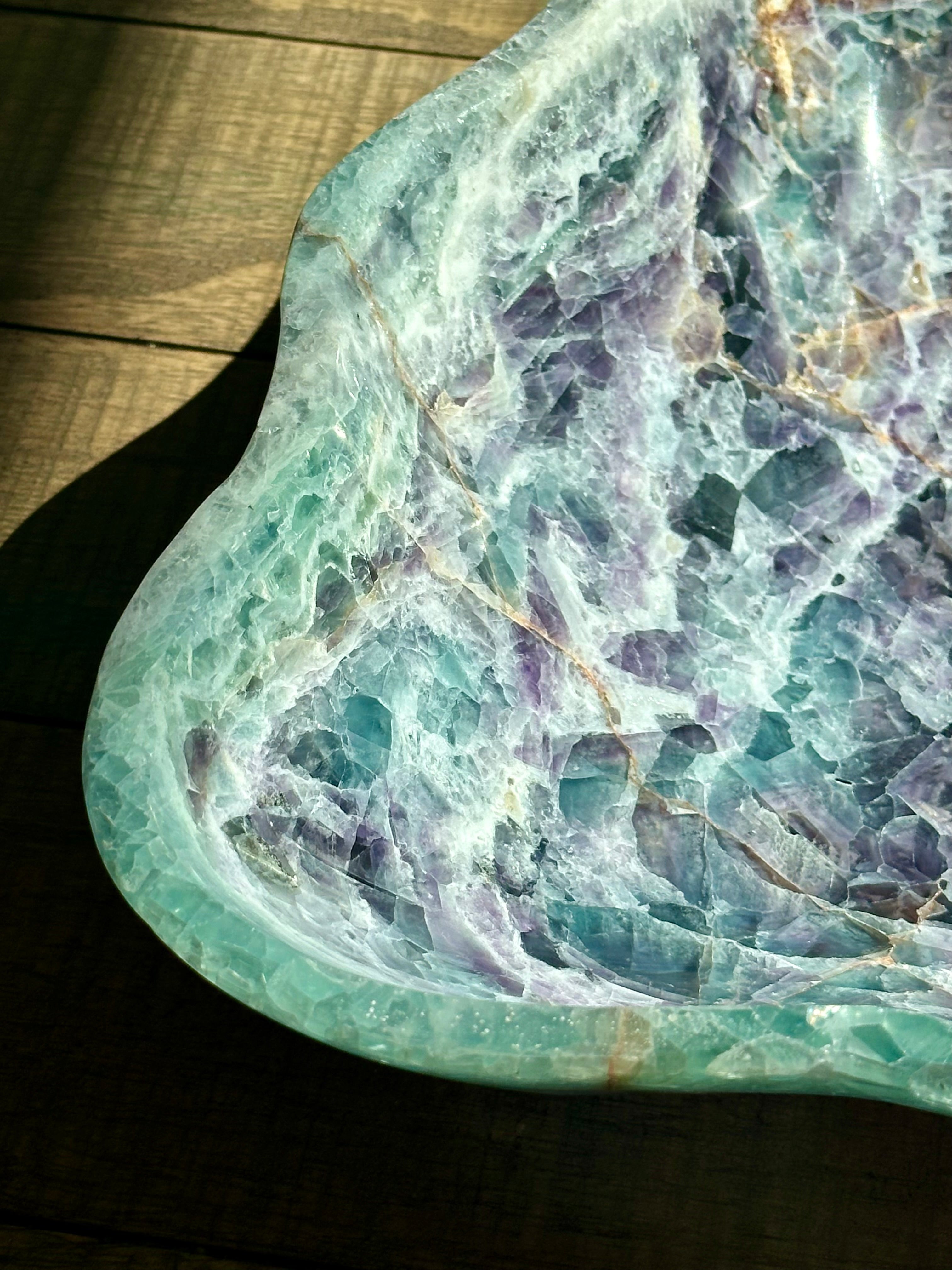 Fluorite Crystal Bowl – Hand-Carved Luxury Home Decor