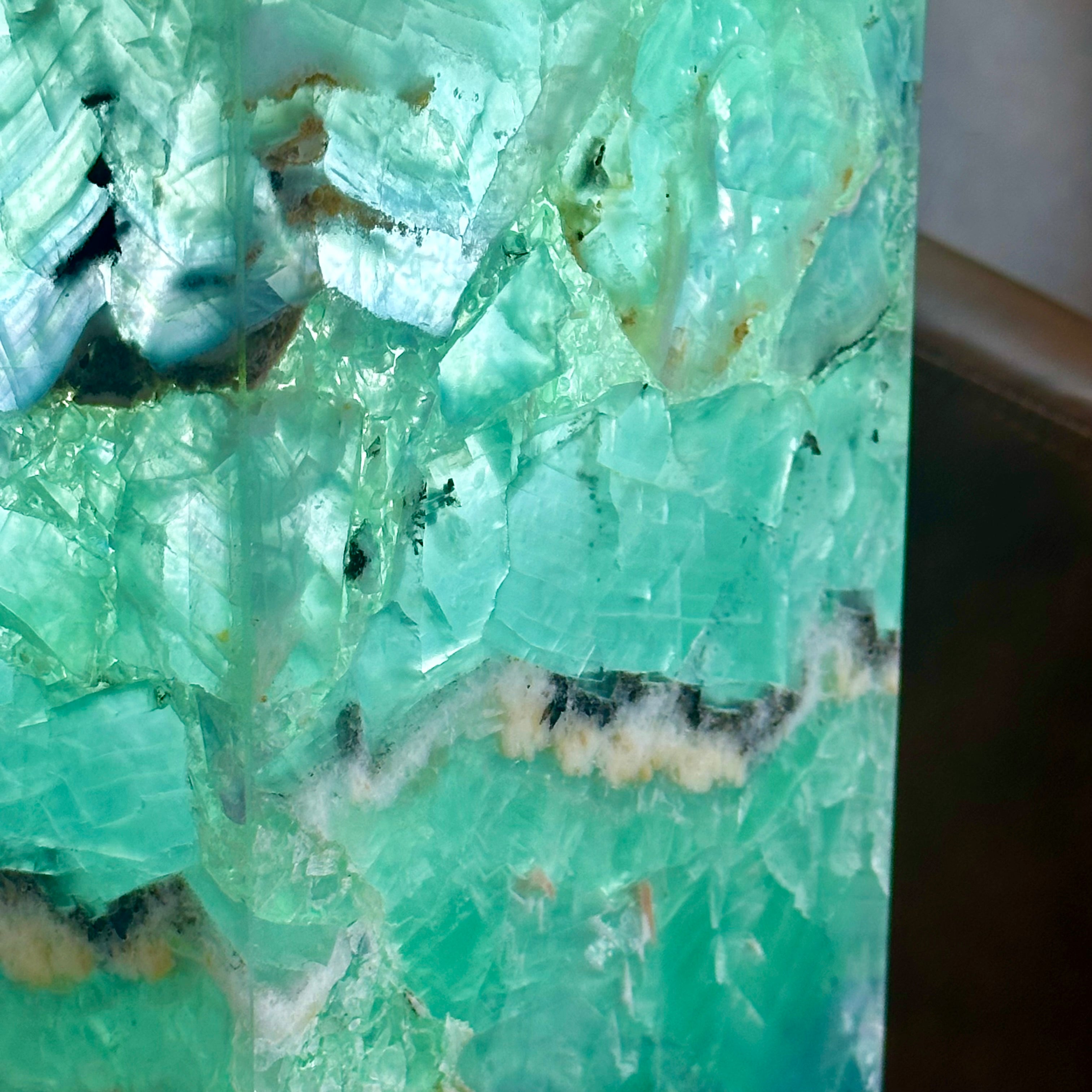 Sea Foam Fluorite Lamp - Mexican Fluorite - Hand Sculpted