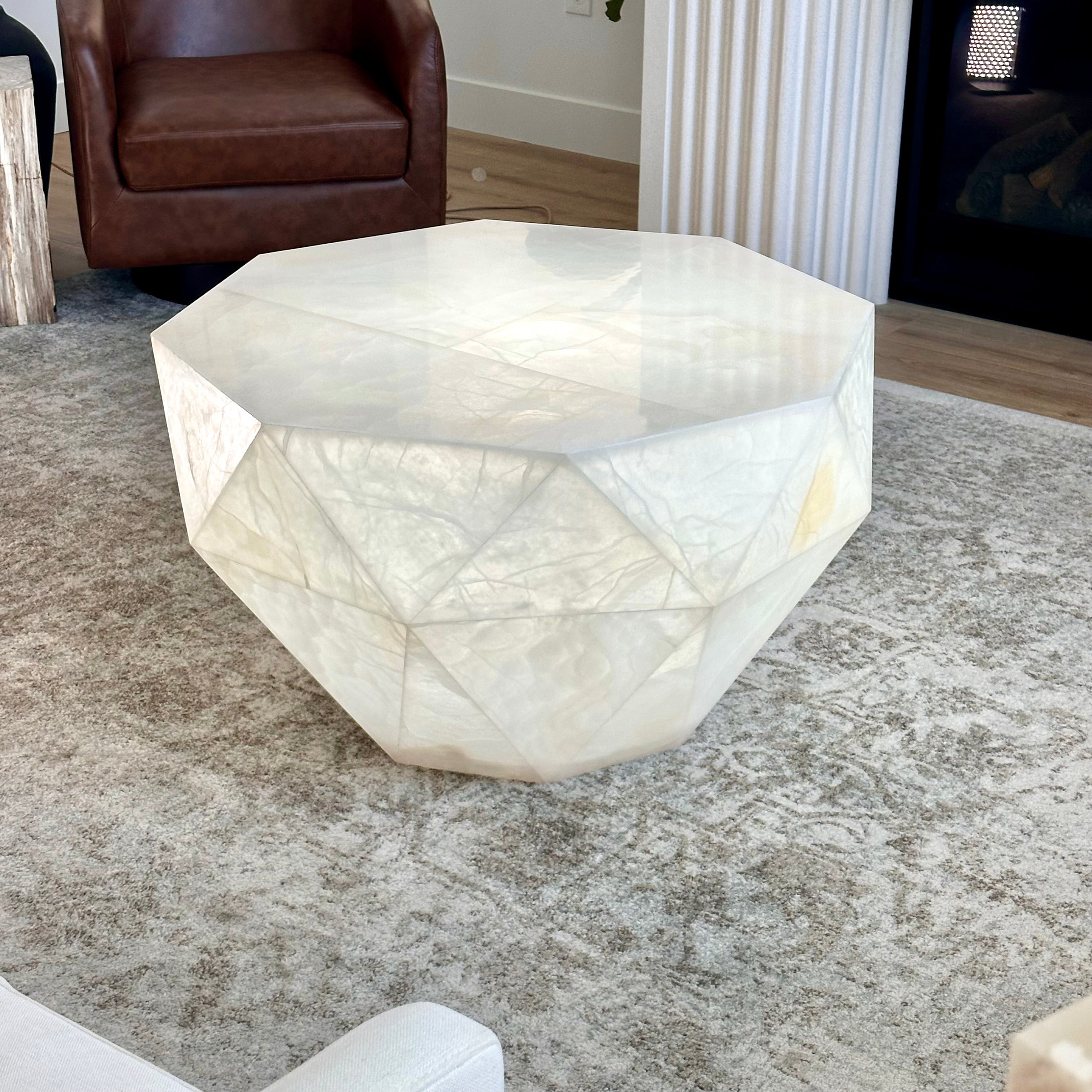 Crystalline Diamond Onyx Coffee Table