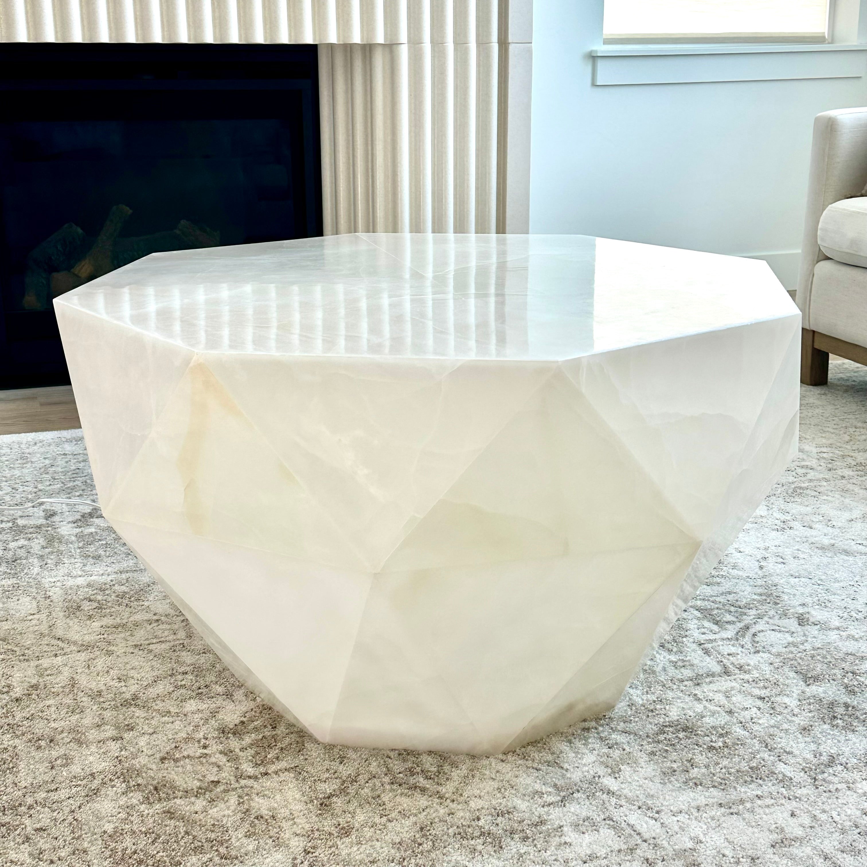 Crystalline Diamond Onyx Coffee Table