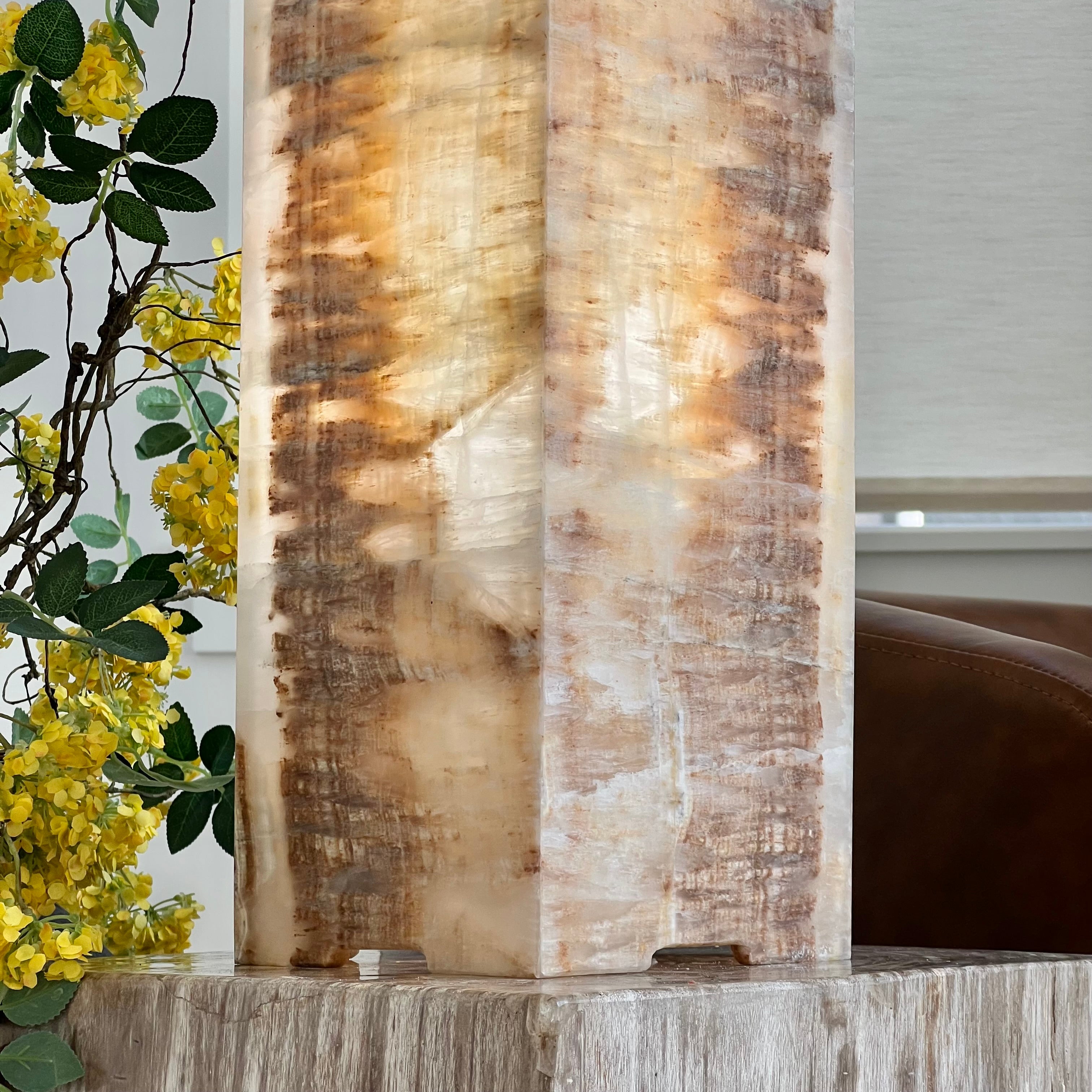 Handcrafted Honey Onyx Stone Lamp