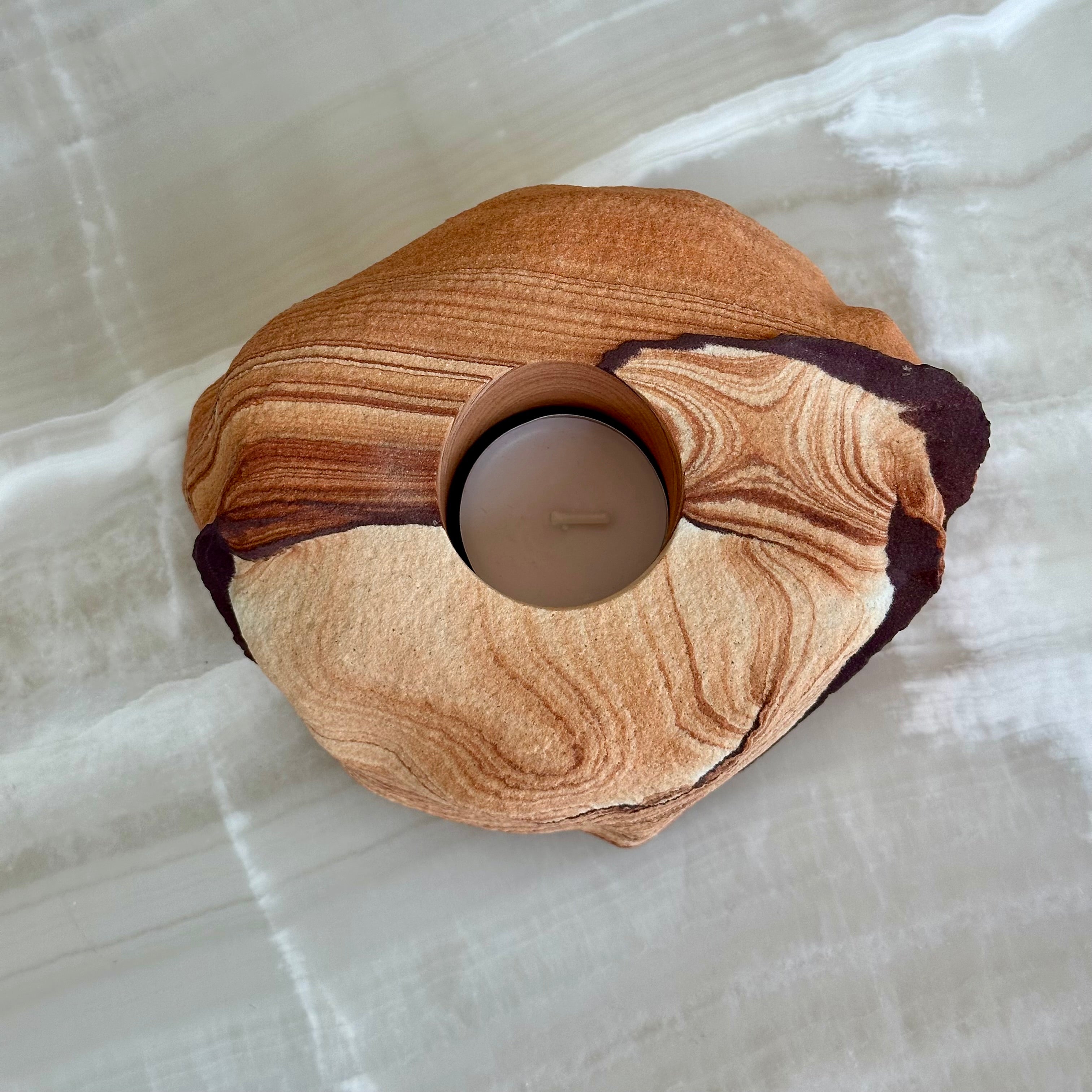 Utah Sandstone Candle Holder