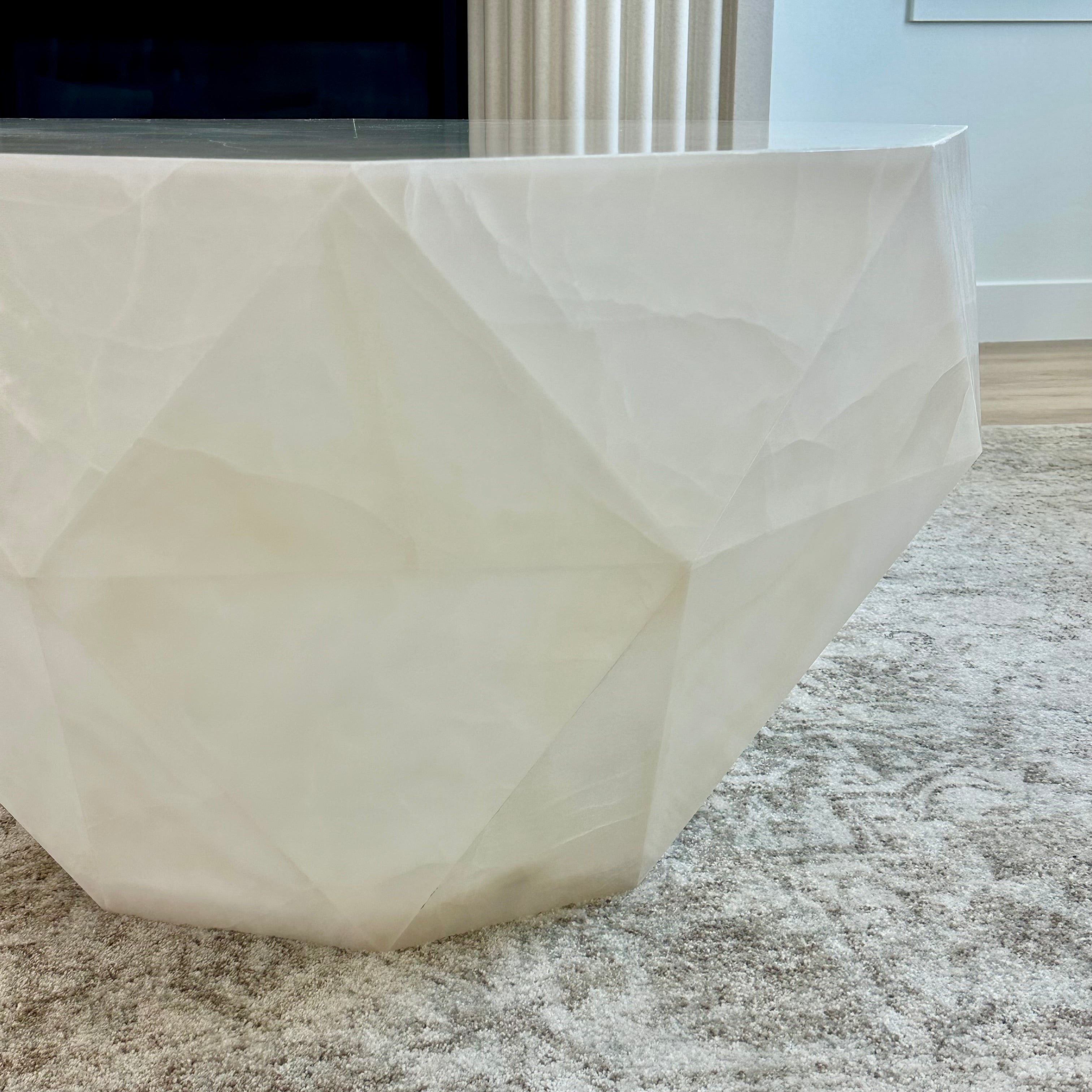 Crystalline Diamond Onyx Coffee Table
