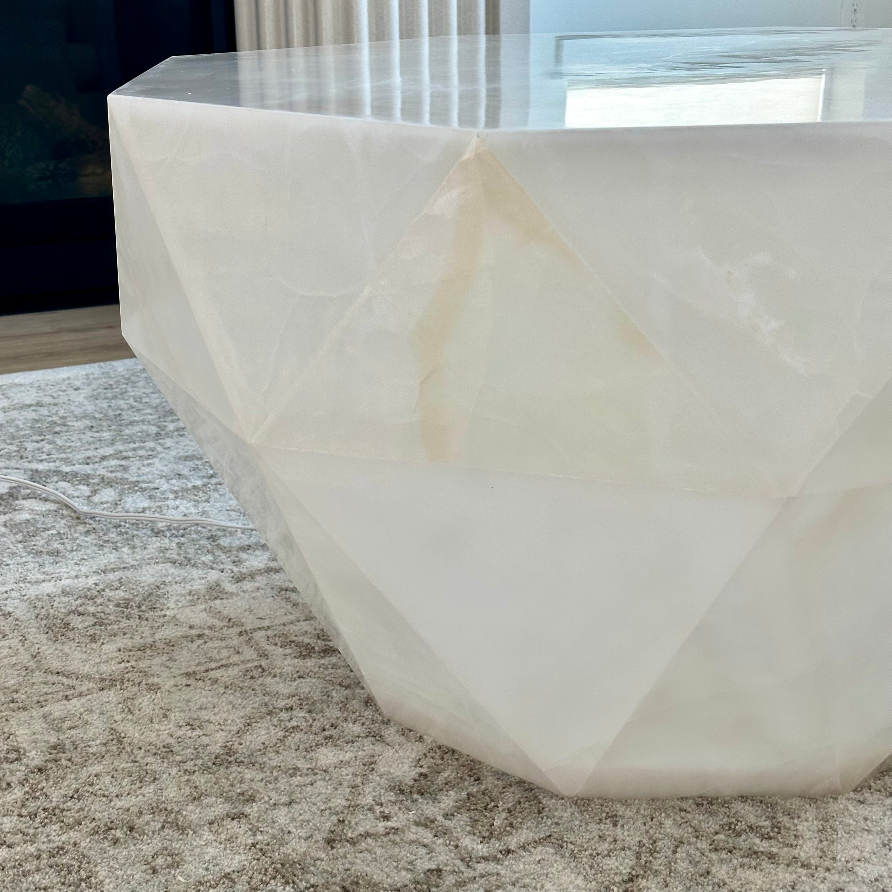 Crystalline Diamond Onyx Coffee Table