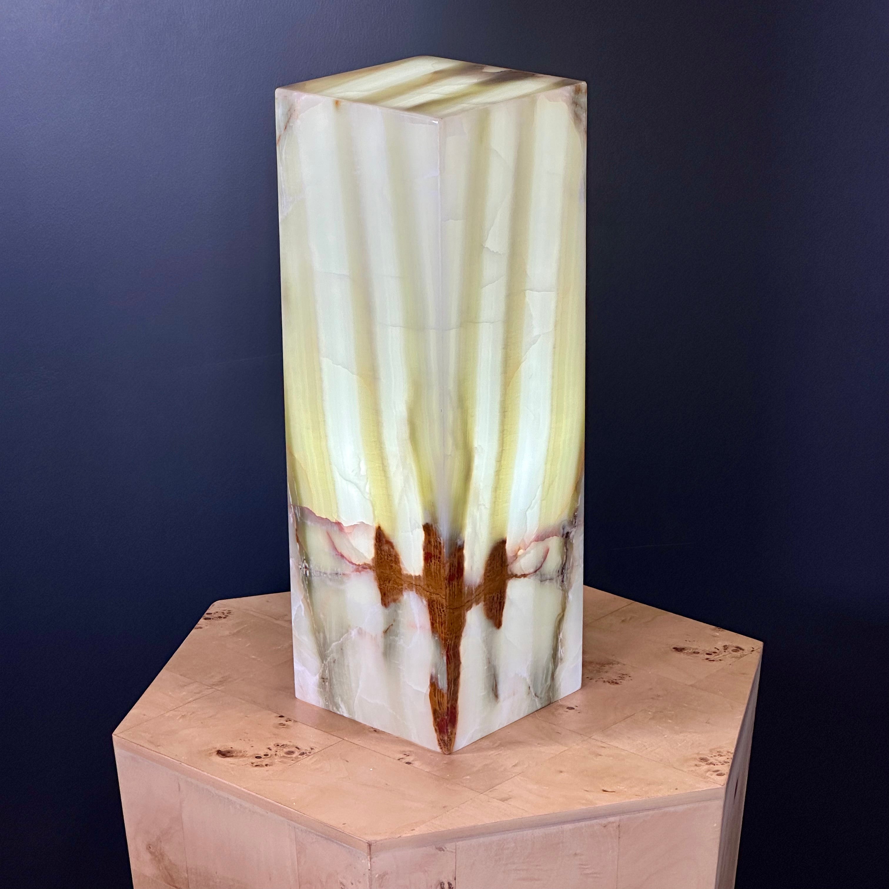 High Polish Green Onyx Lamp