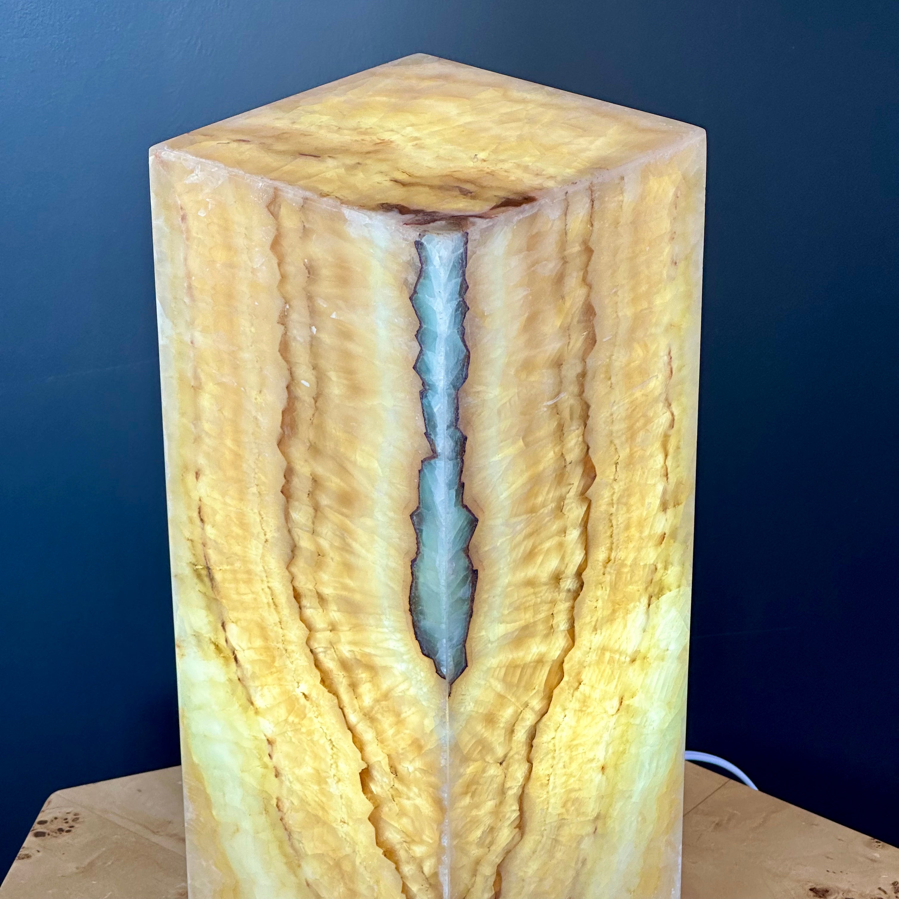 Blue Banded Onyx Lamp - Stunning Natural Stone Lighting