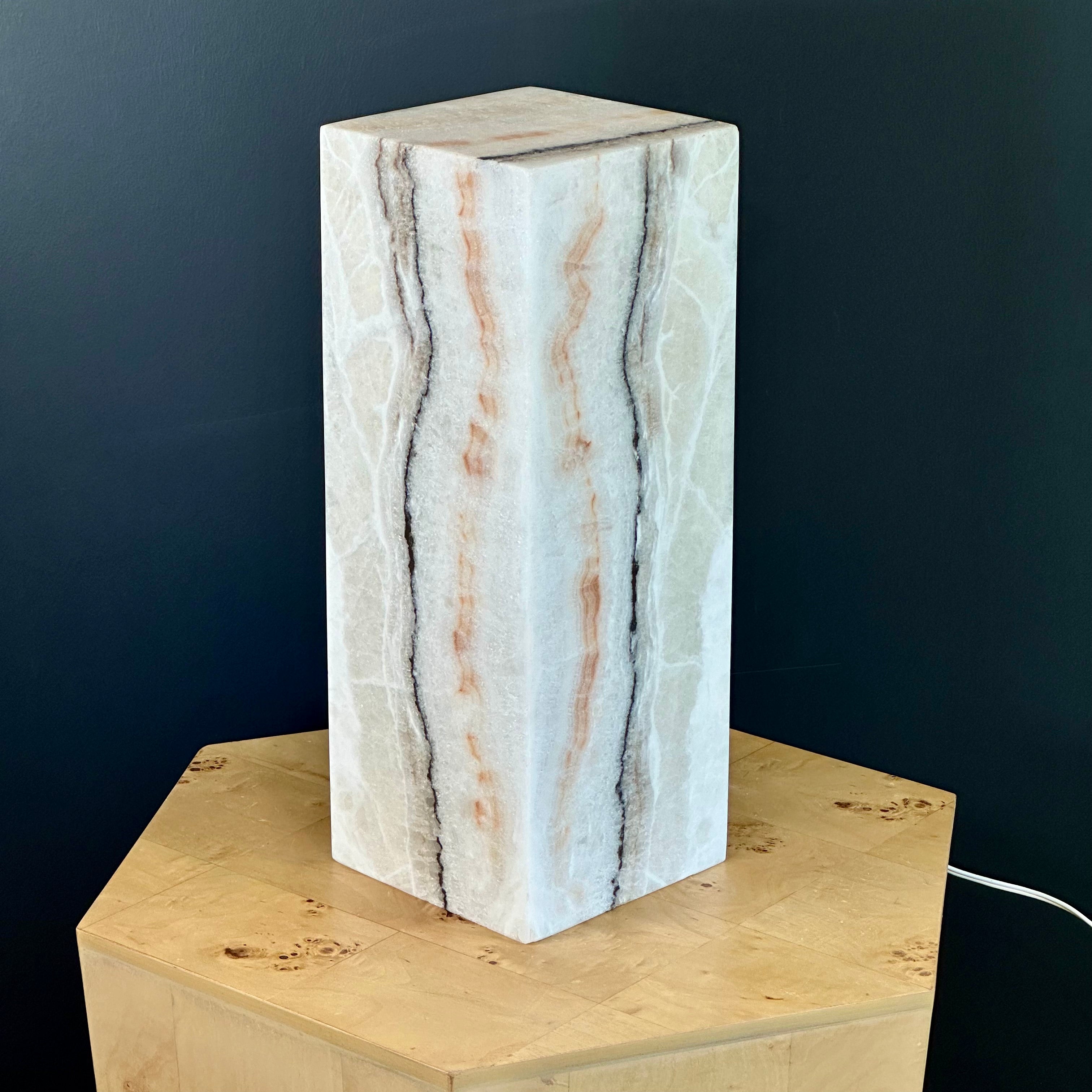 Banded Onyx Lamp | Elegant Natural Stone Lighting for Home Decor