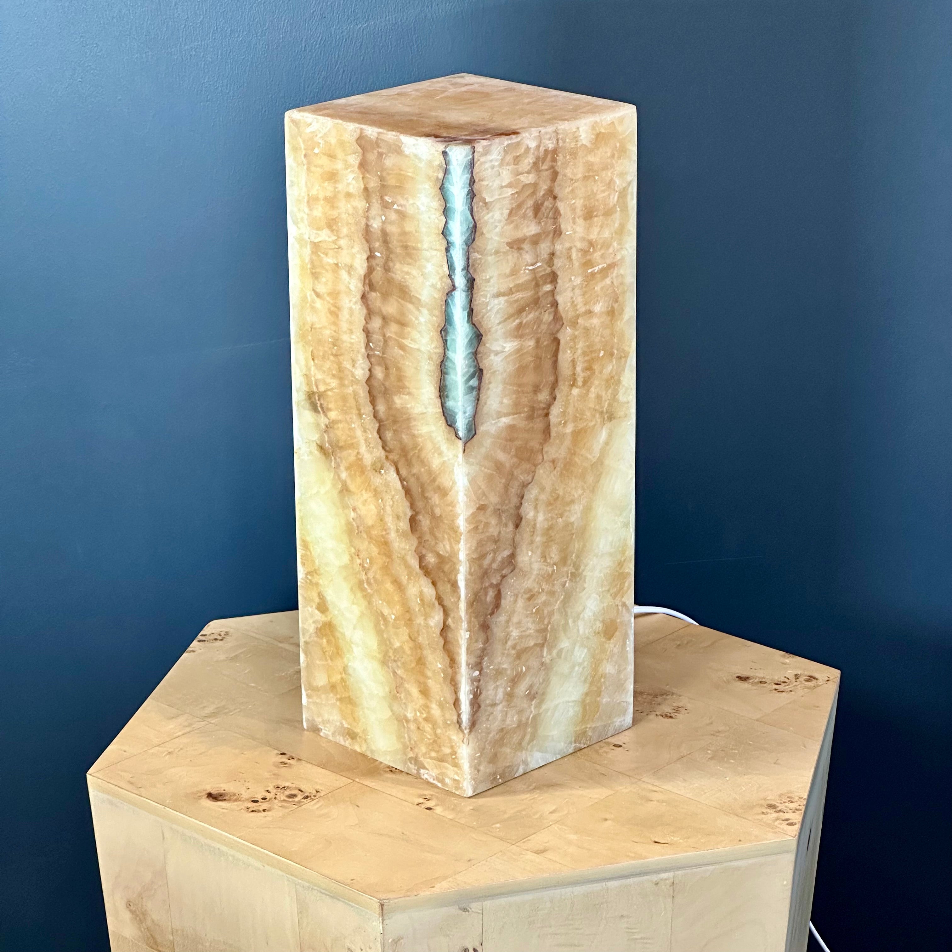 Blue Banded Onyx Lamp - Stunning Natural Stone Lighting