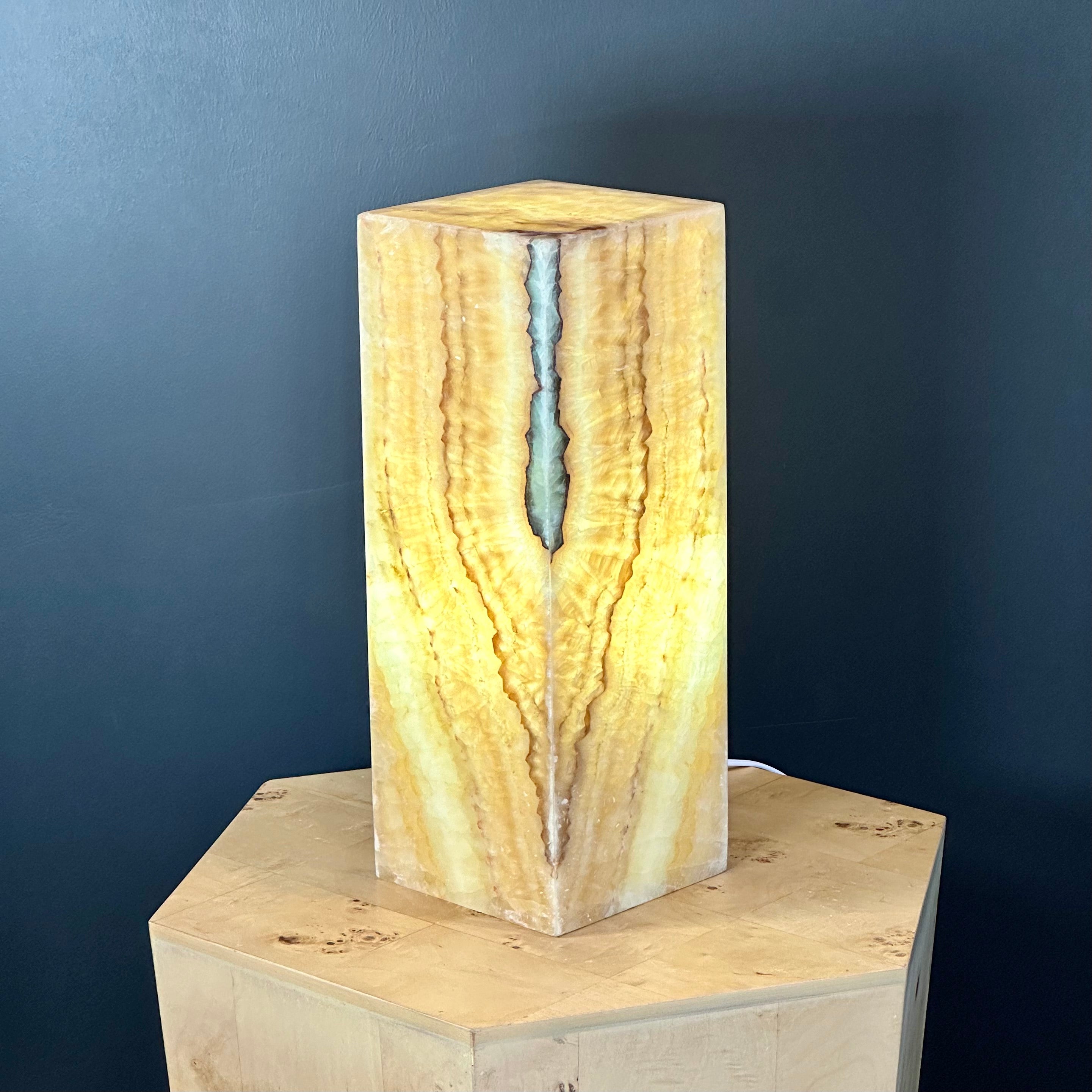 Blue Banded Onyx Lamp - Stunning Natural Stone Lighting