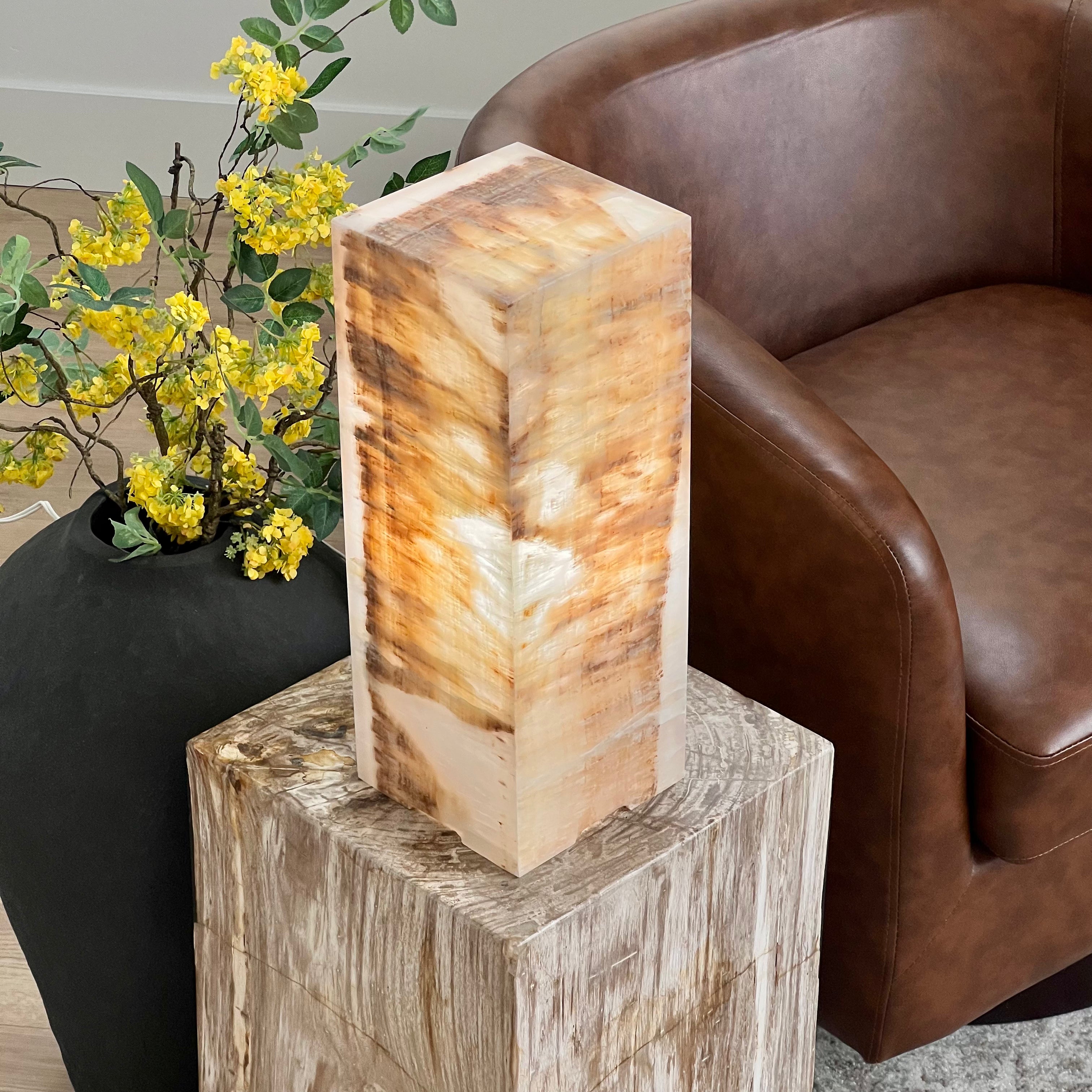Handcrafted Honey Onyx Stone Lamp