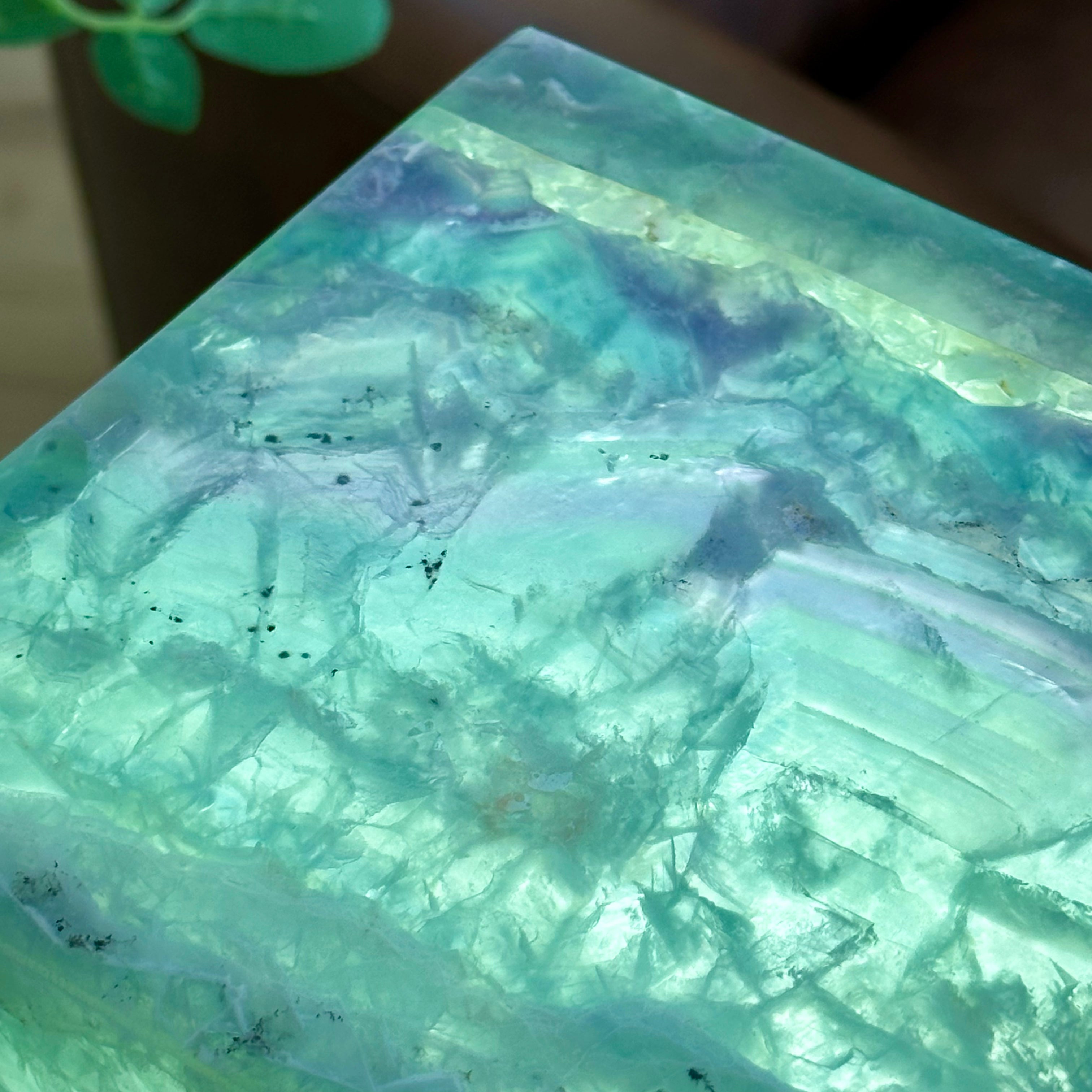 Sea Foam Fluorite Lamp