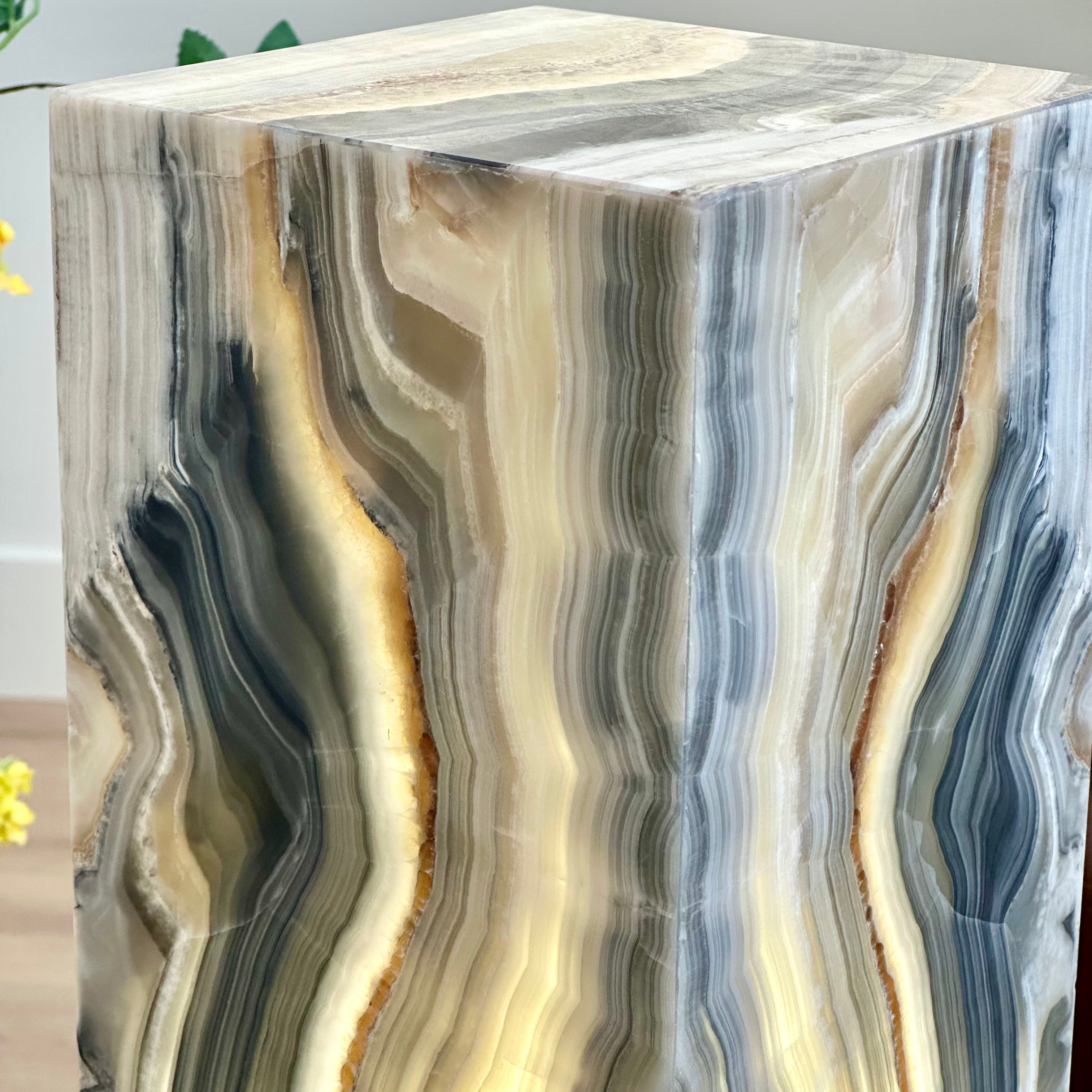 Phantom - Rare Black Banded Onyx Lamp