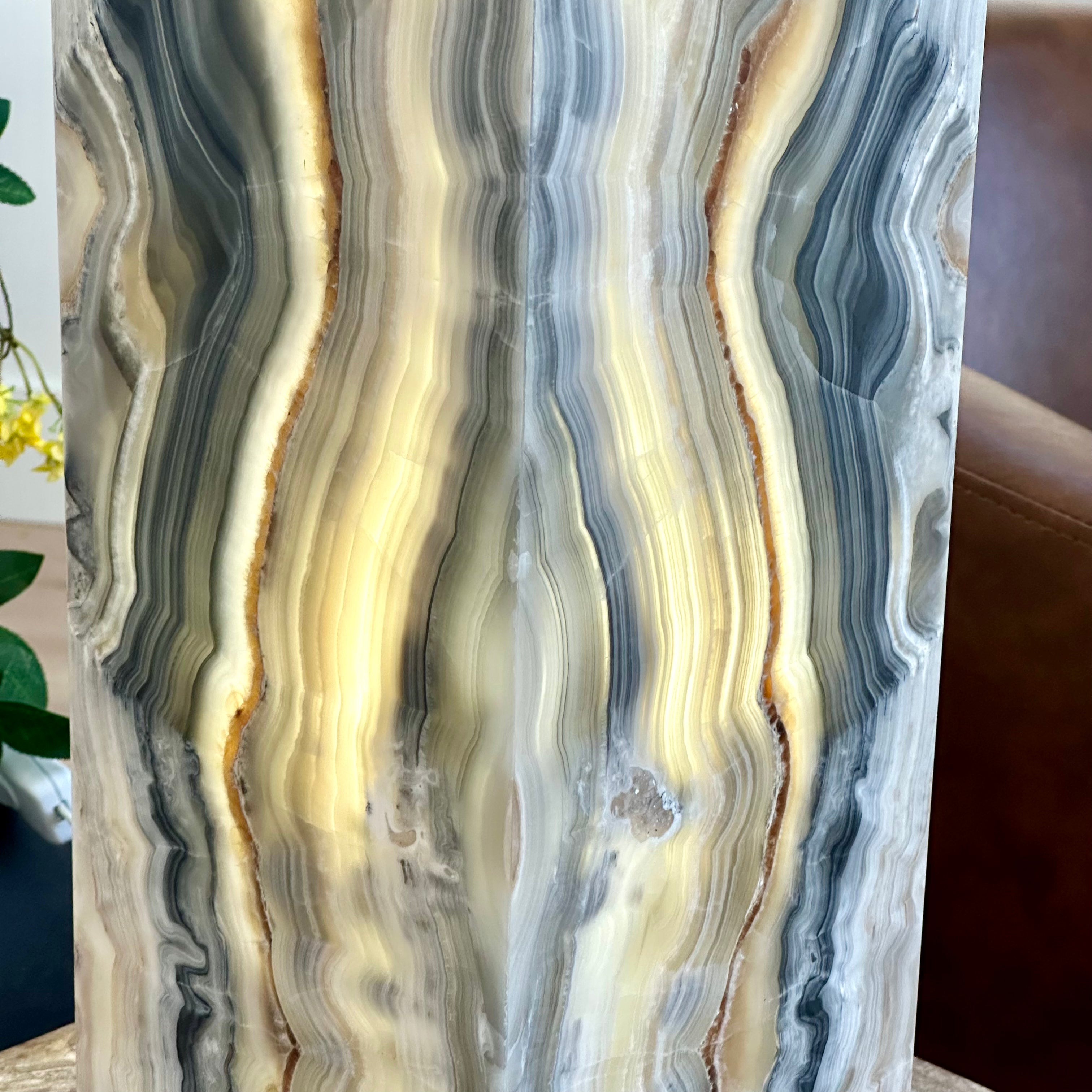 Phantom - Rare Black Banded Onyx Lamp