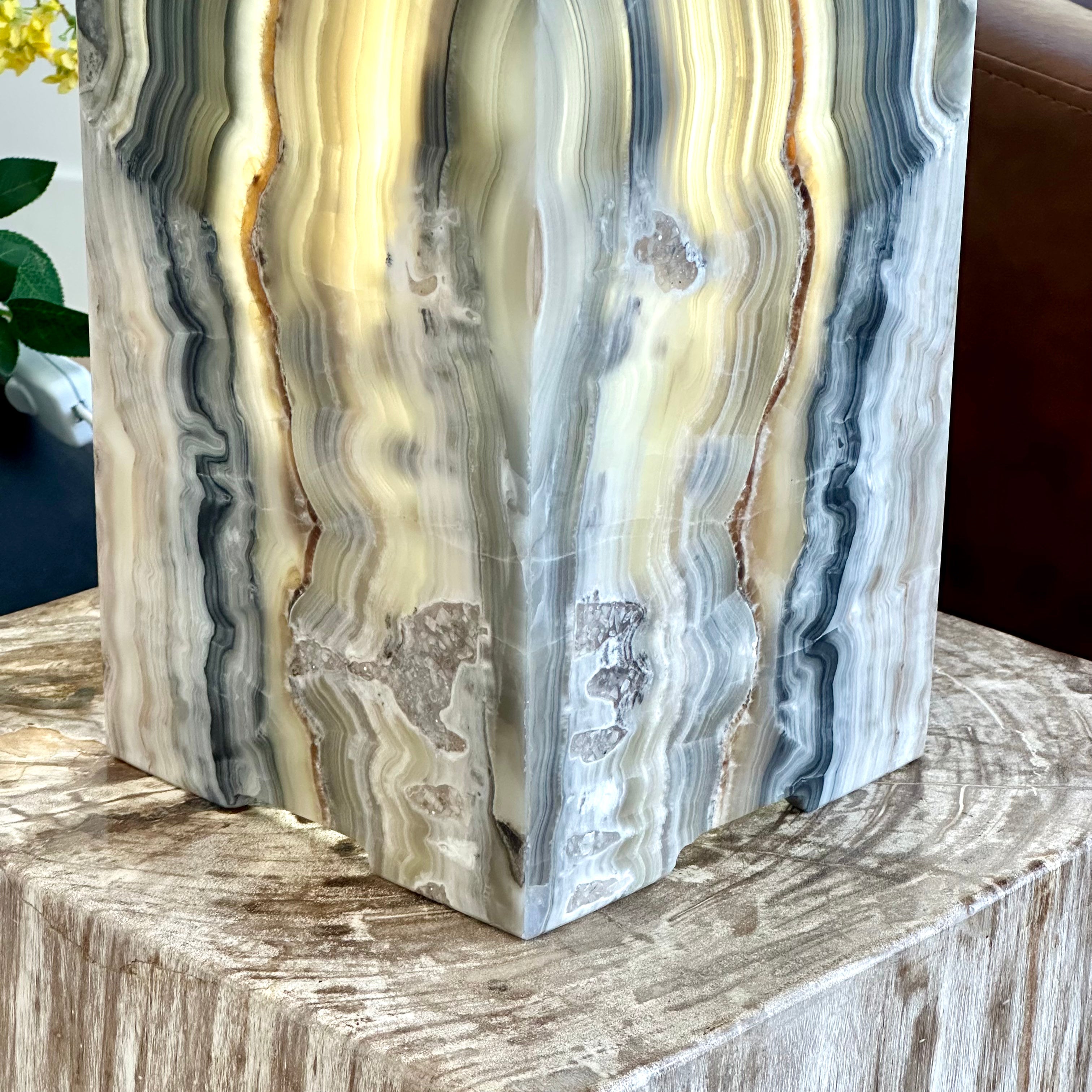 Phantom - Rare Black Banded Onyx Lamp