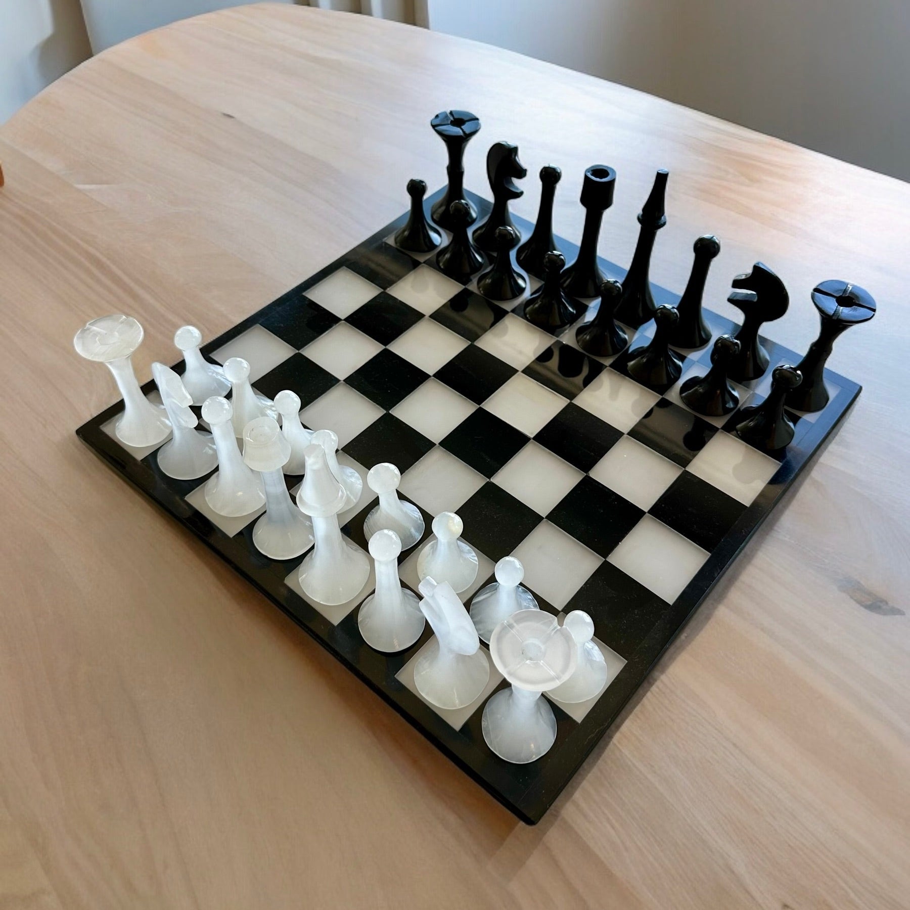 Chess deals Board Marble Greek Handmade - Unique Piece