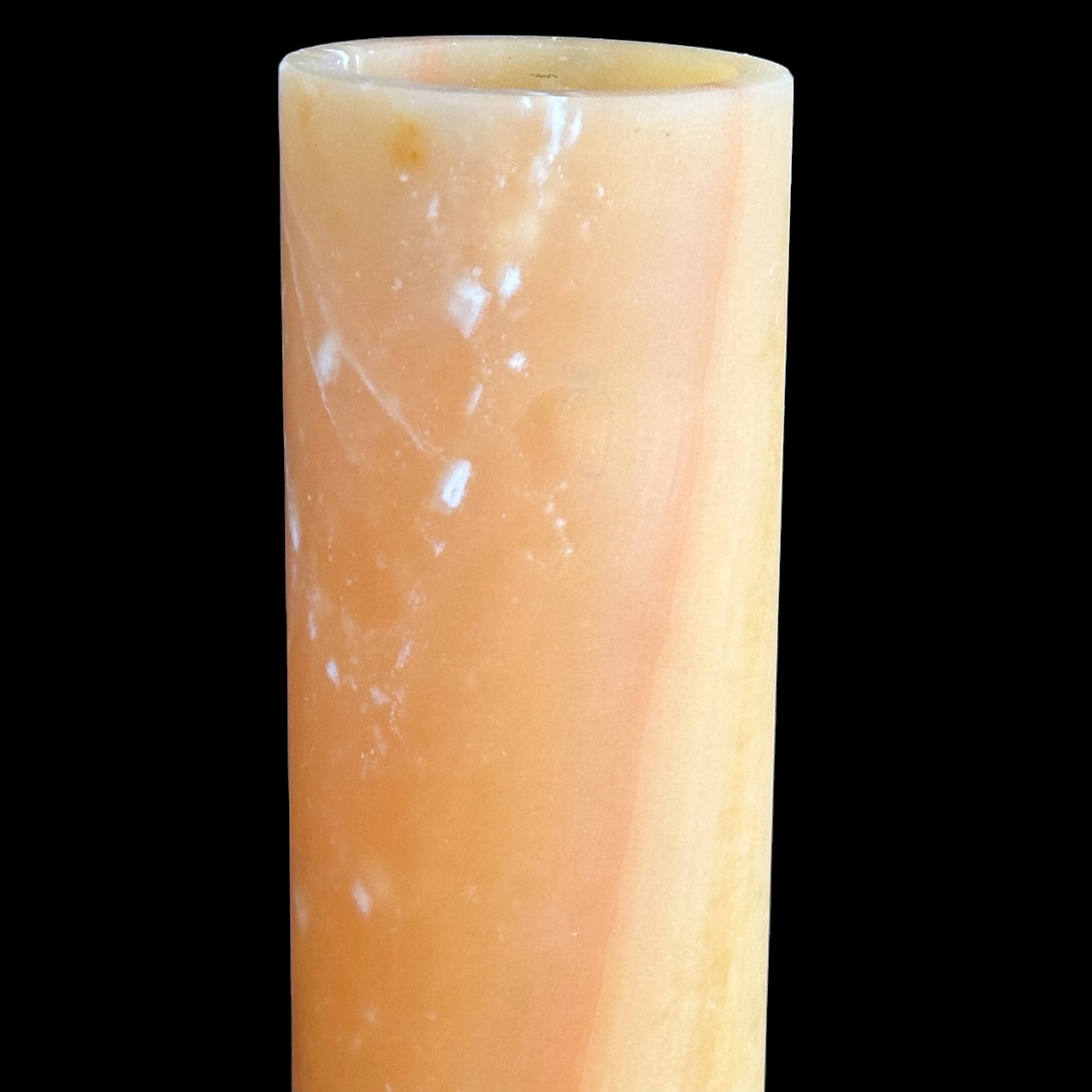 Orange Onyx Lamp - Handcrafted Natural Stone Lighting