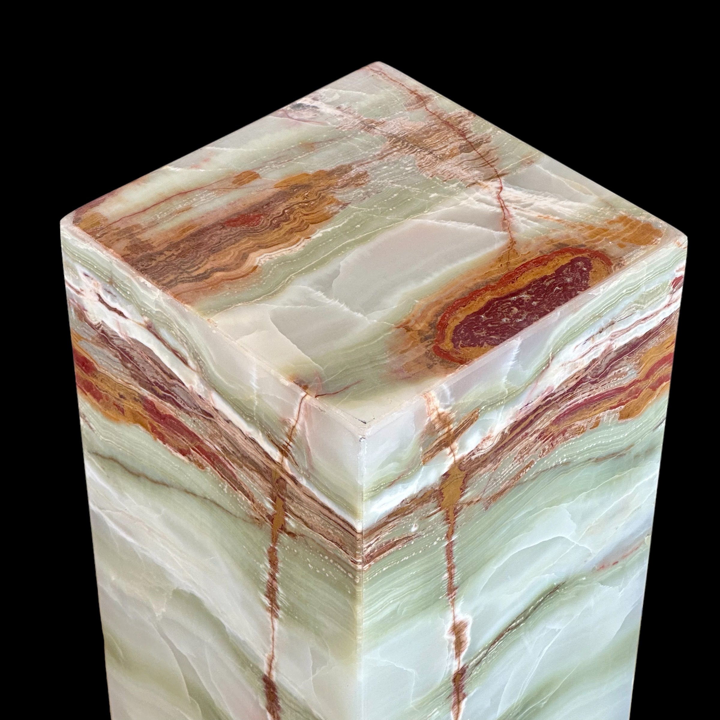 Green Onyx Lamp - Natural Stone Lighting for Home Decor