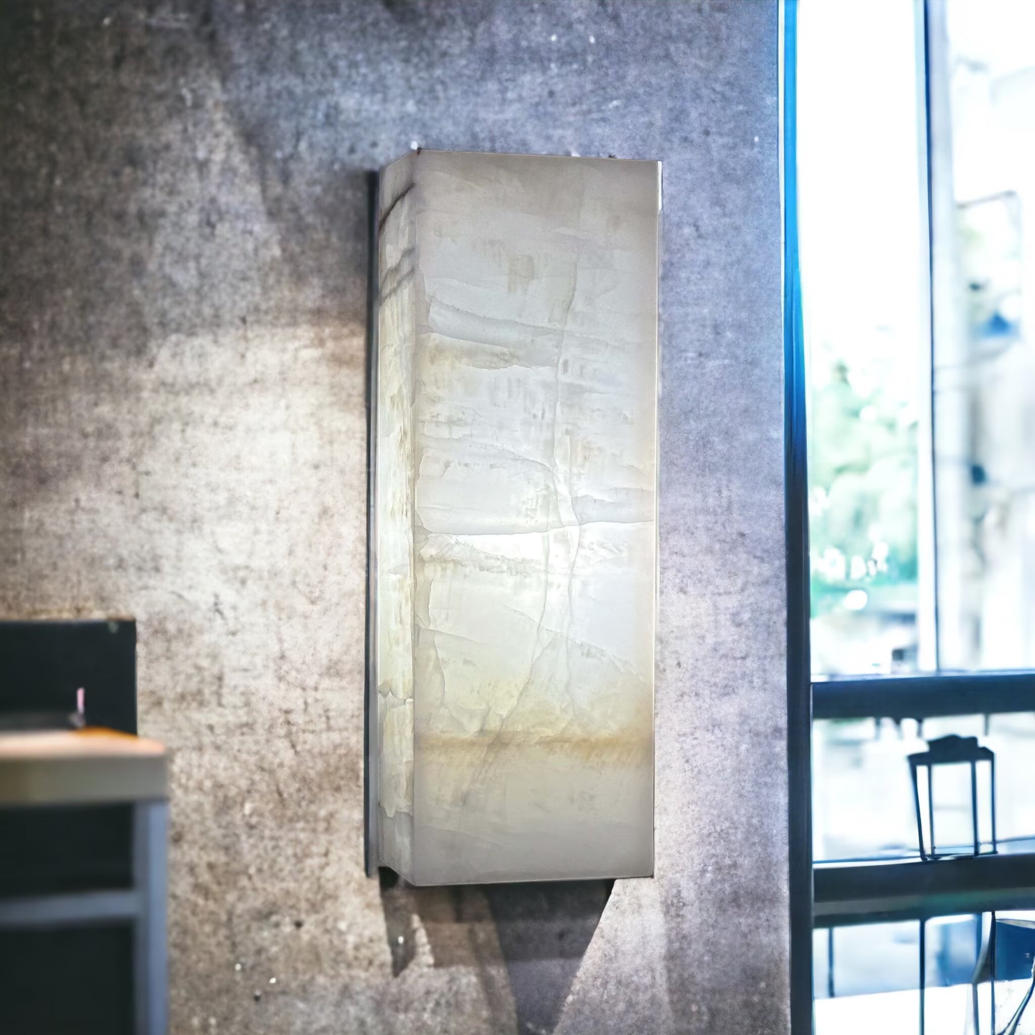Onyx Sconce - Elegant Natural Stone Wall Lighting