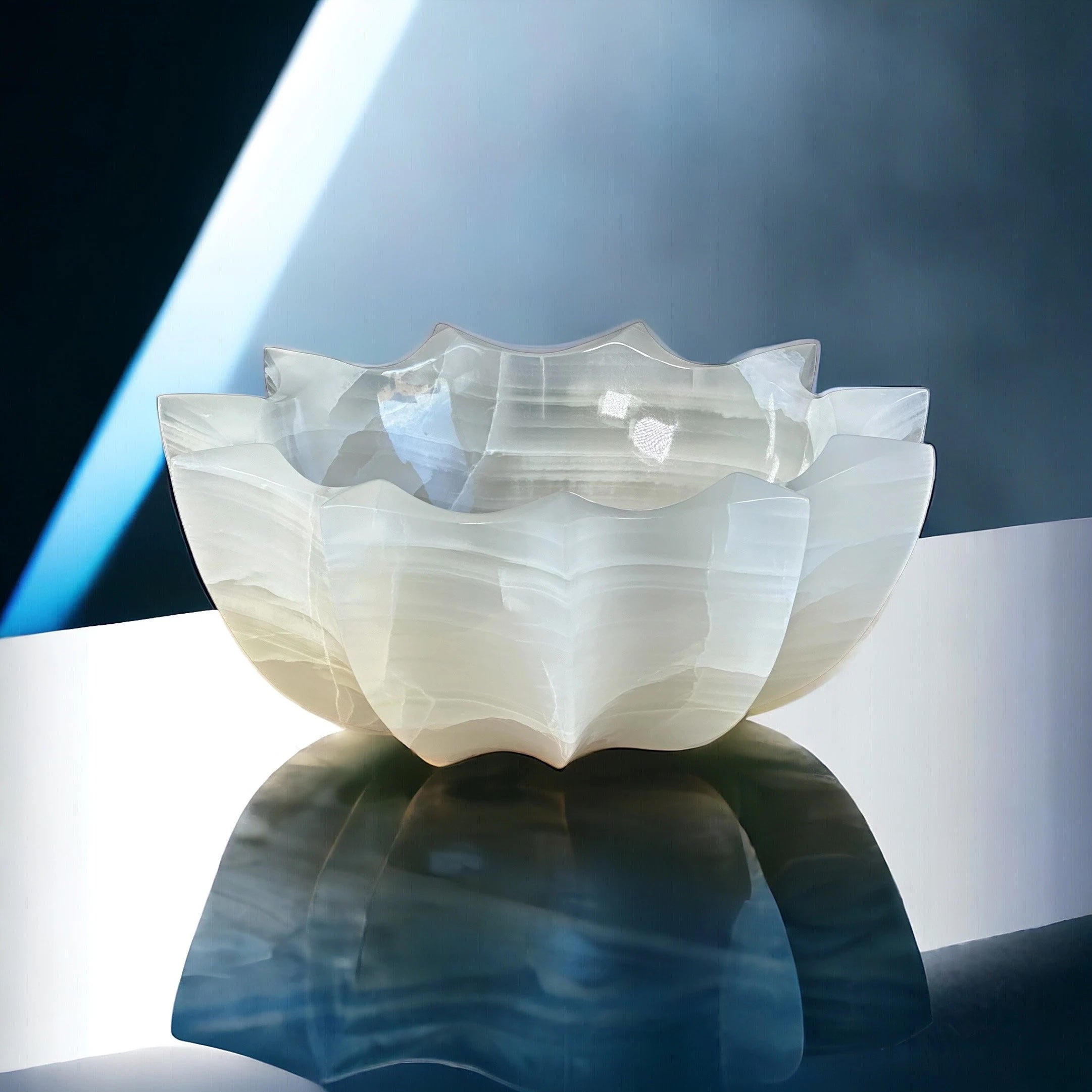 Clear Banded Onyx Bowl