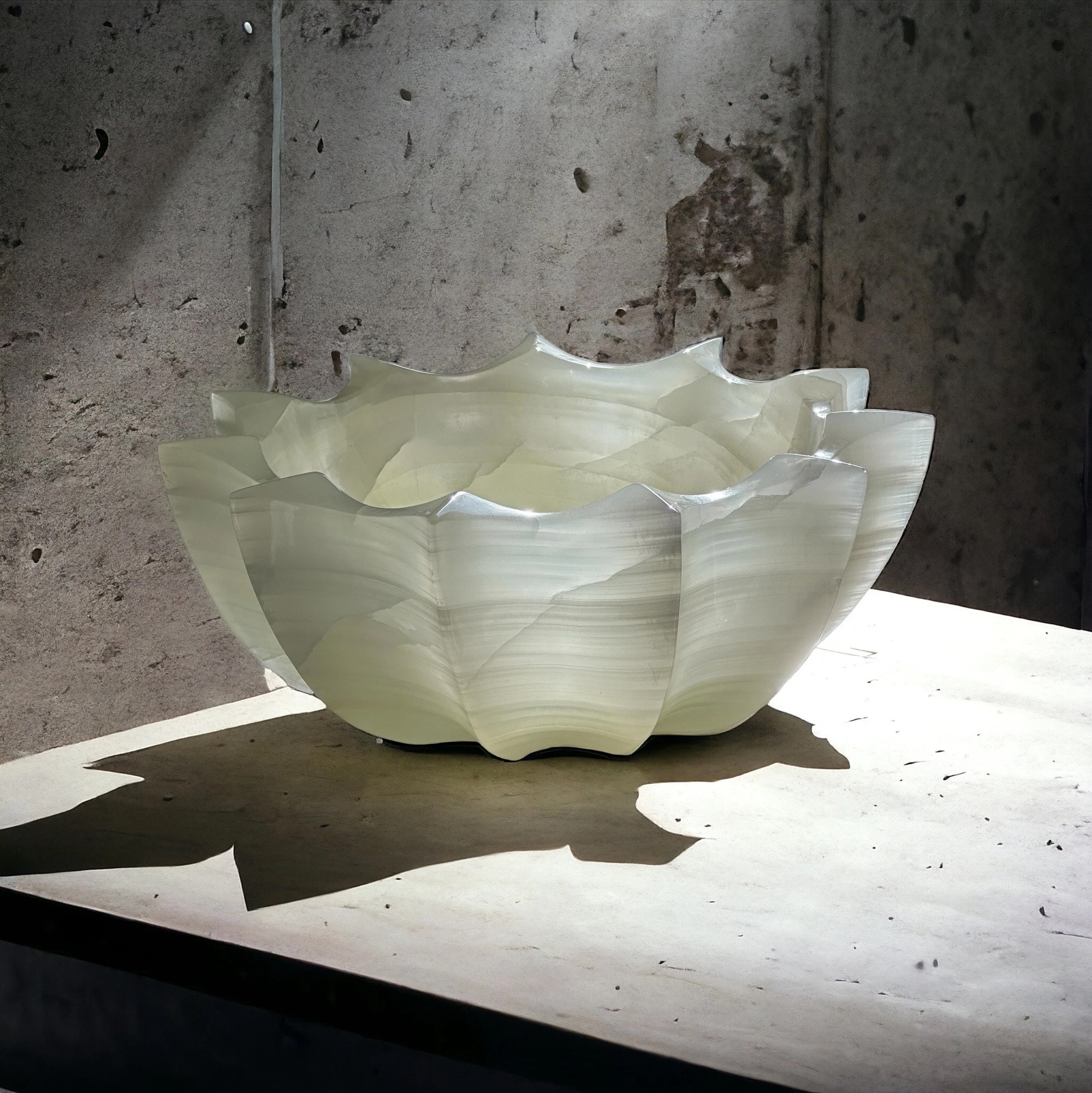 Clear Banded Onyx Bowl