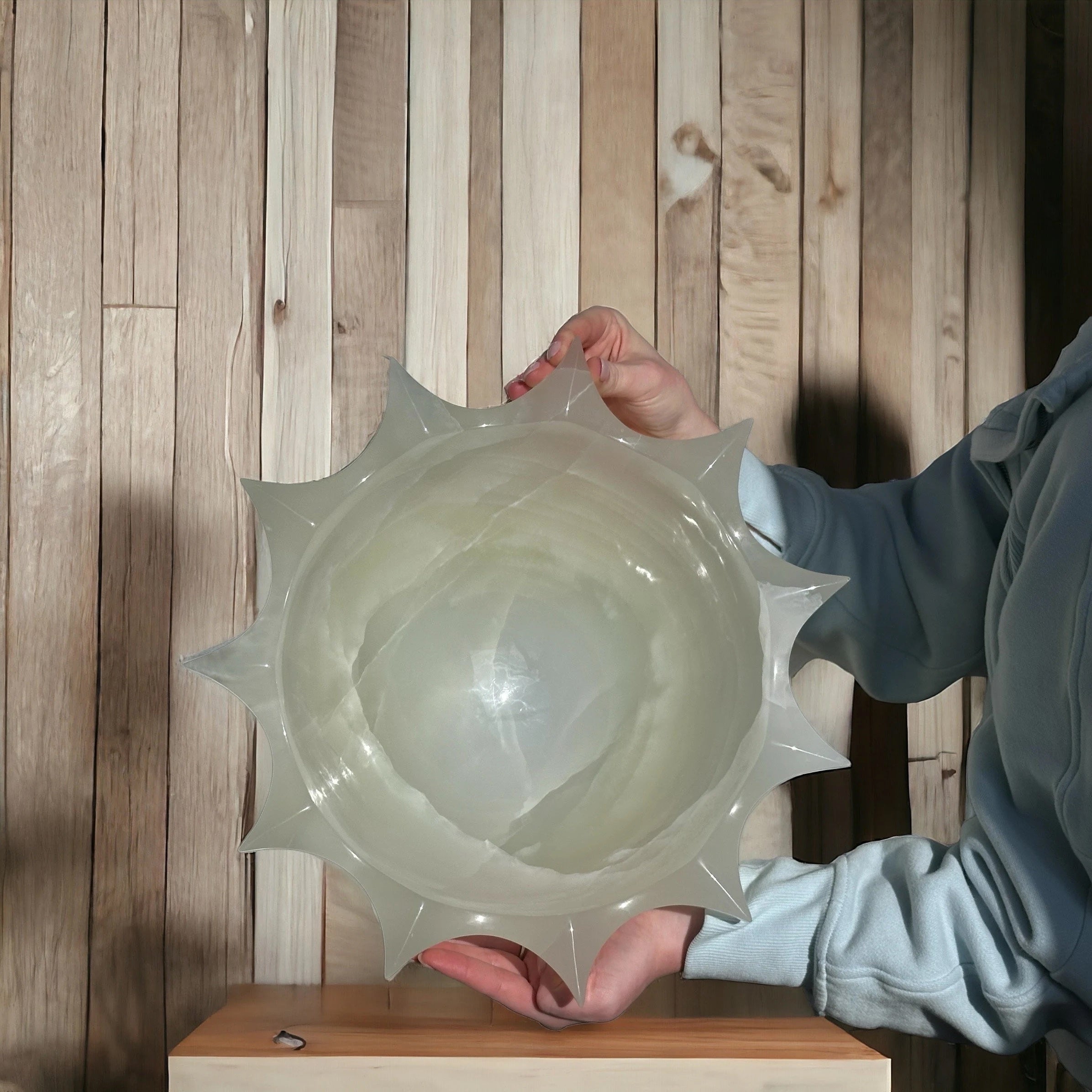 Clear Banded Onyx Bowl