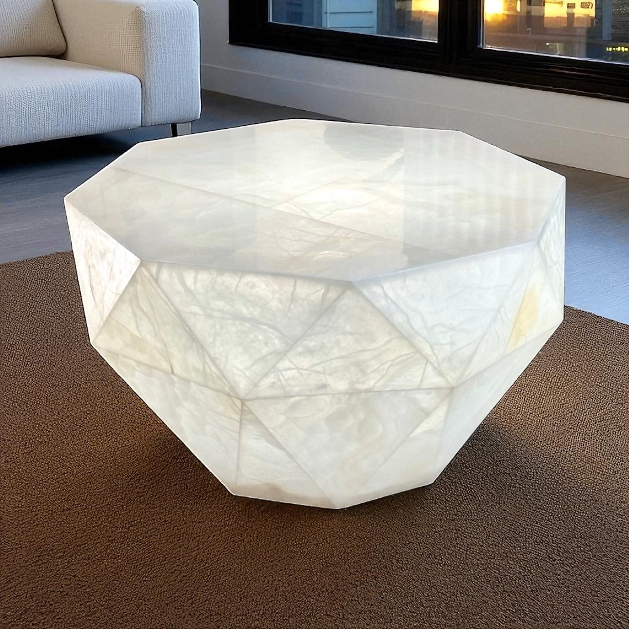 Crystalline Diamond Onyx Coffee Table
