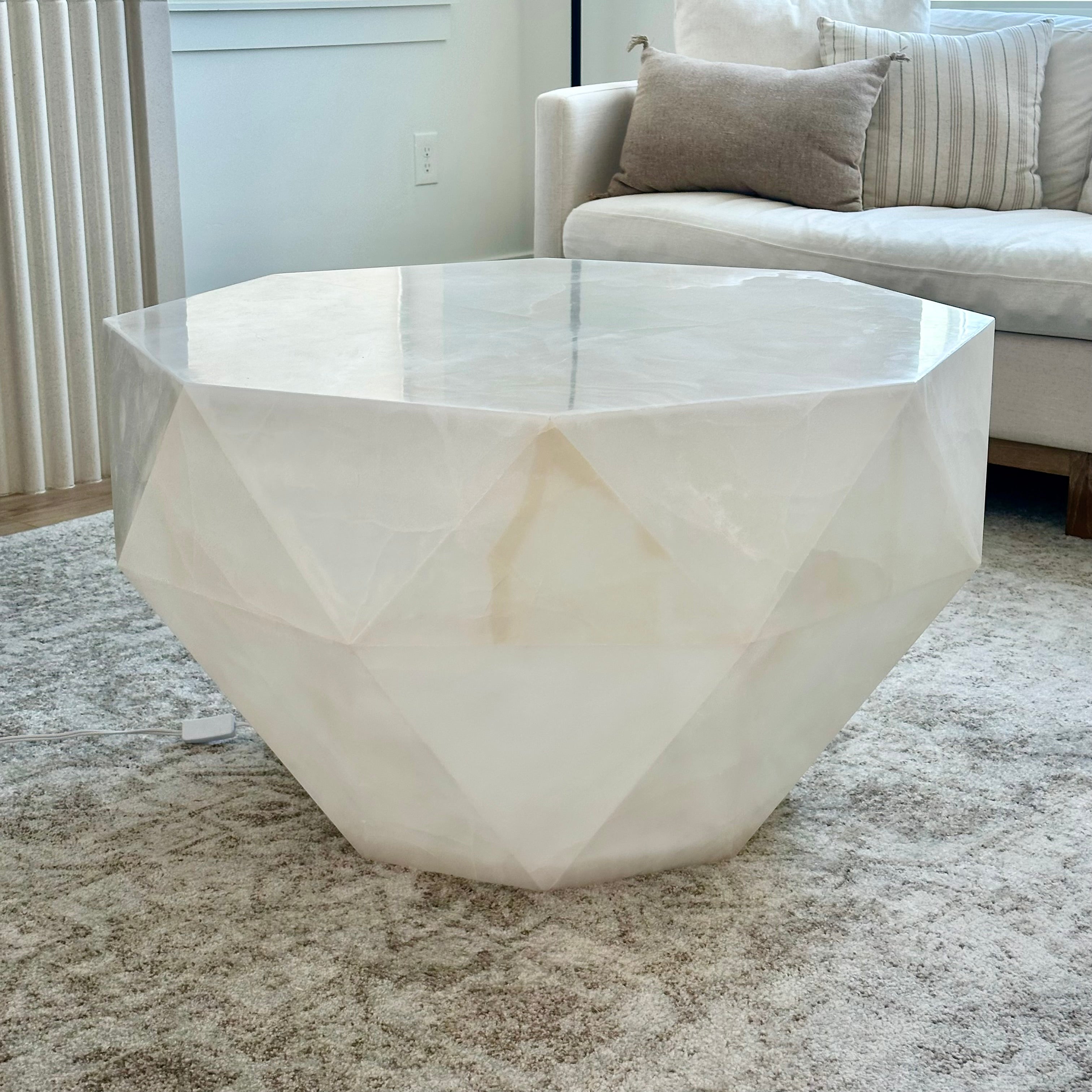 Crystalline Diamond Onyx Coffee Table