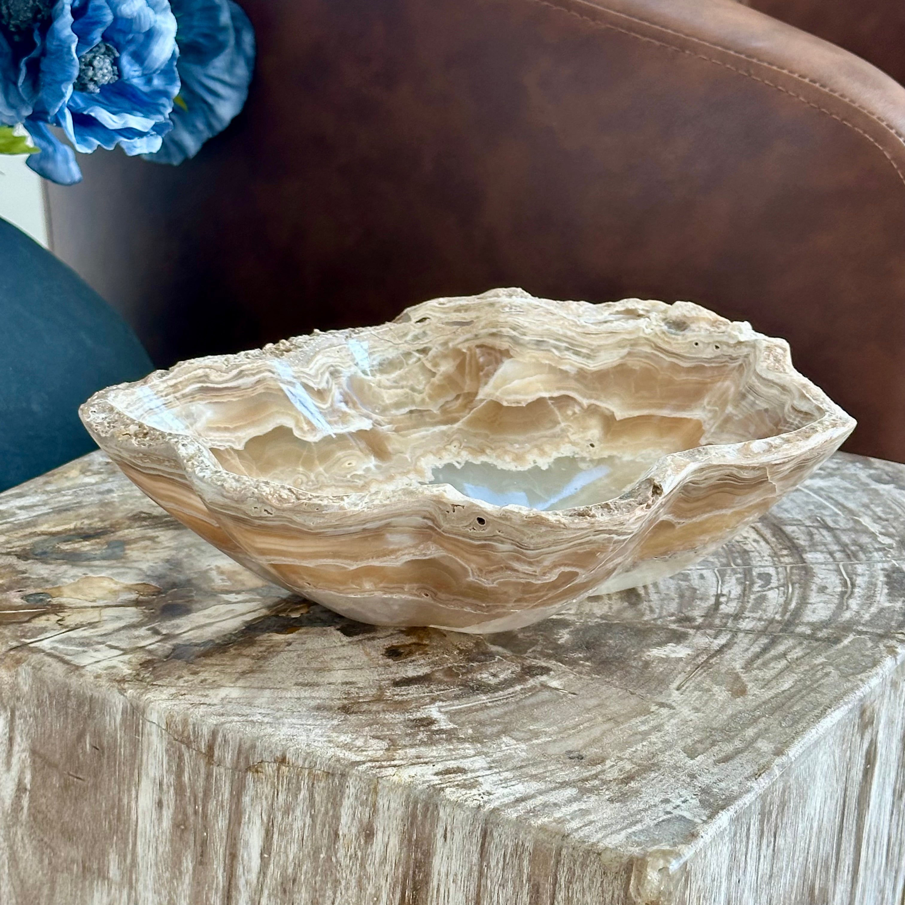 Handcrafted Beige Onyx Bowl