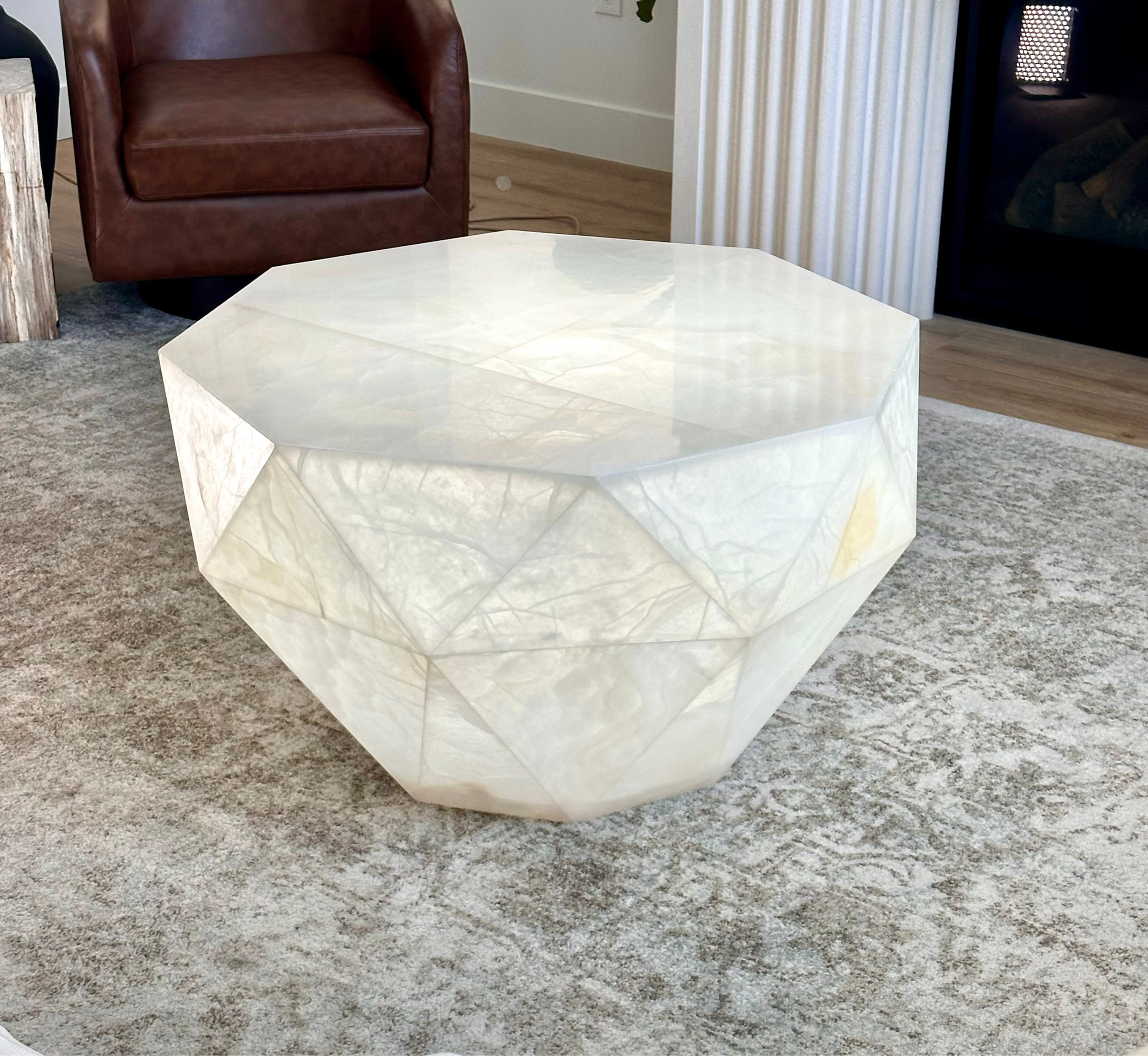 Crystalline Diamond Onyx Coffee Table