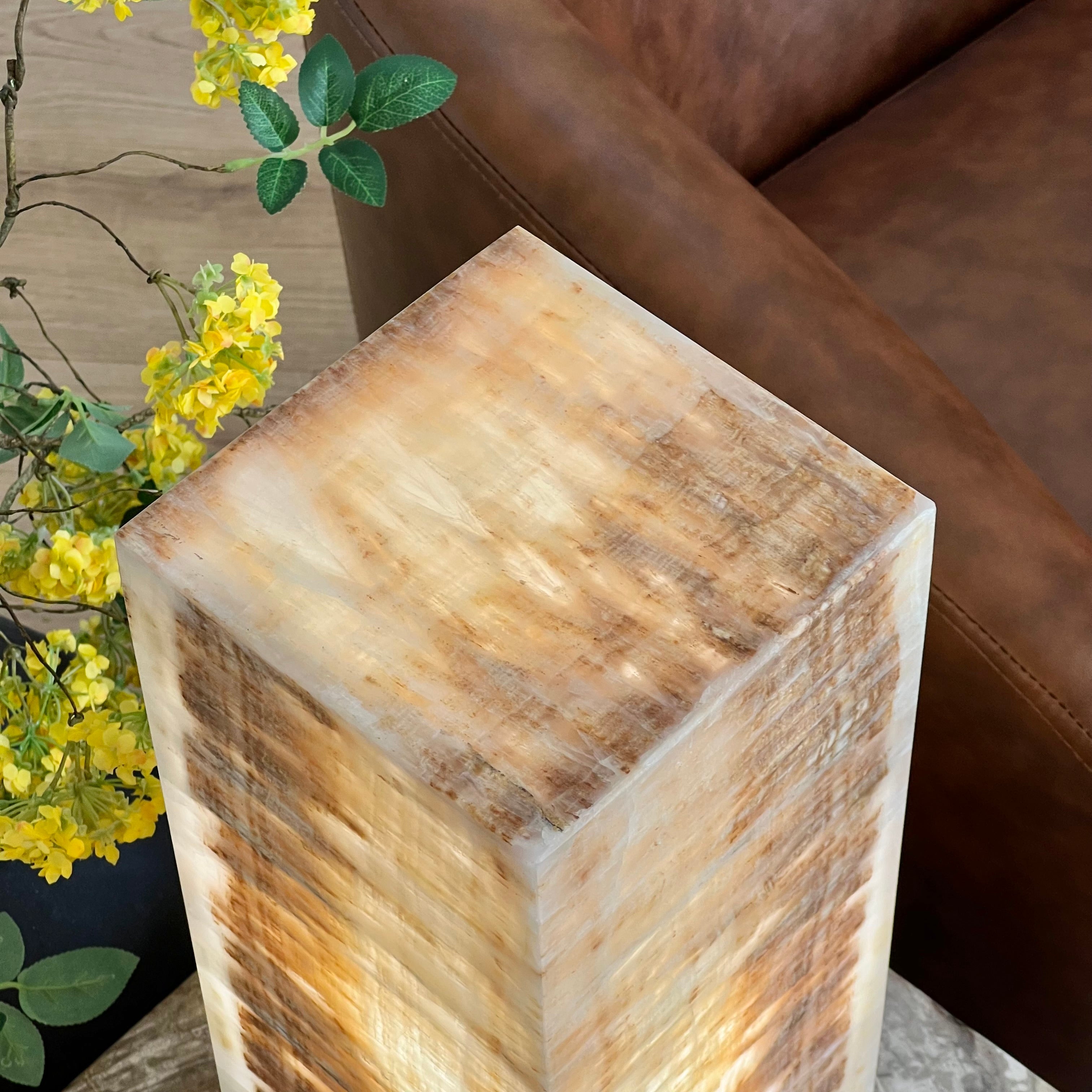 Handcrafted Honey Onyx Stone Lamp