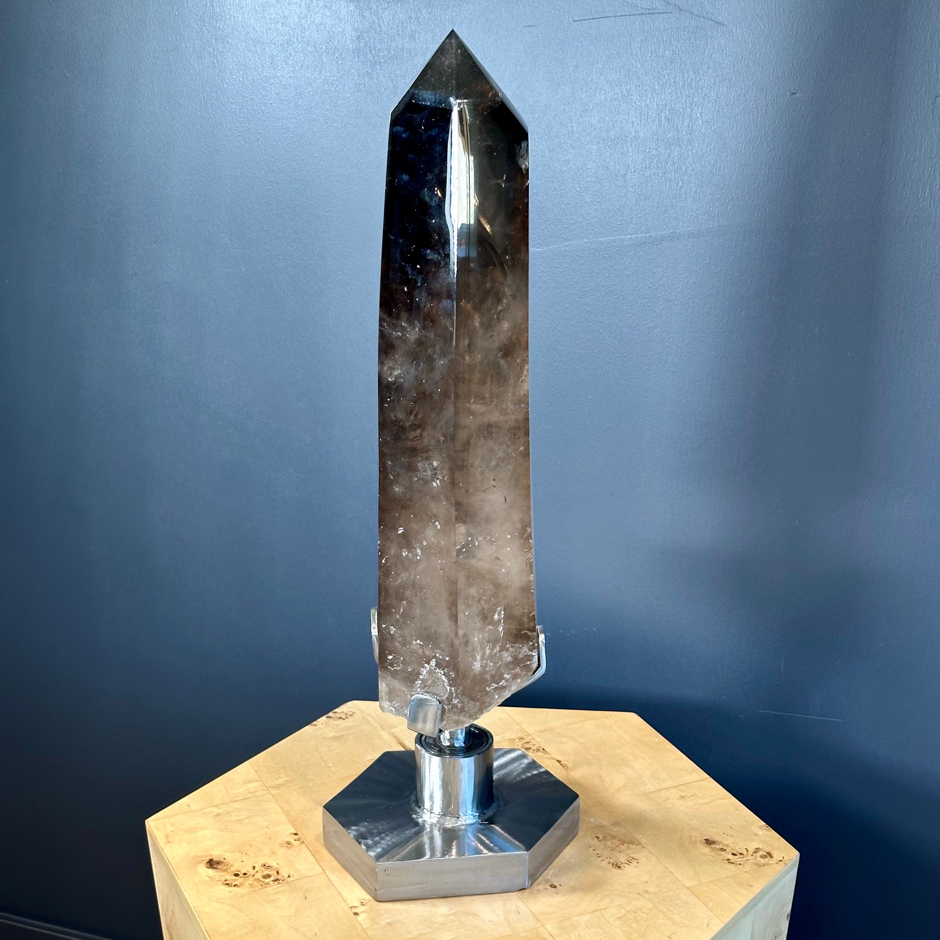 Smokey Quartz Crystal (With Custom Stand)