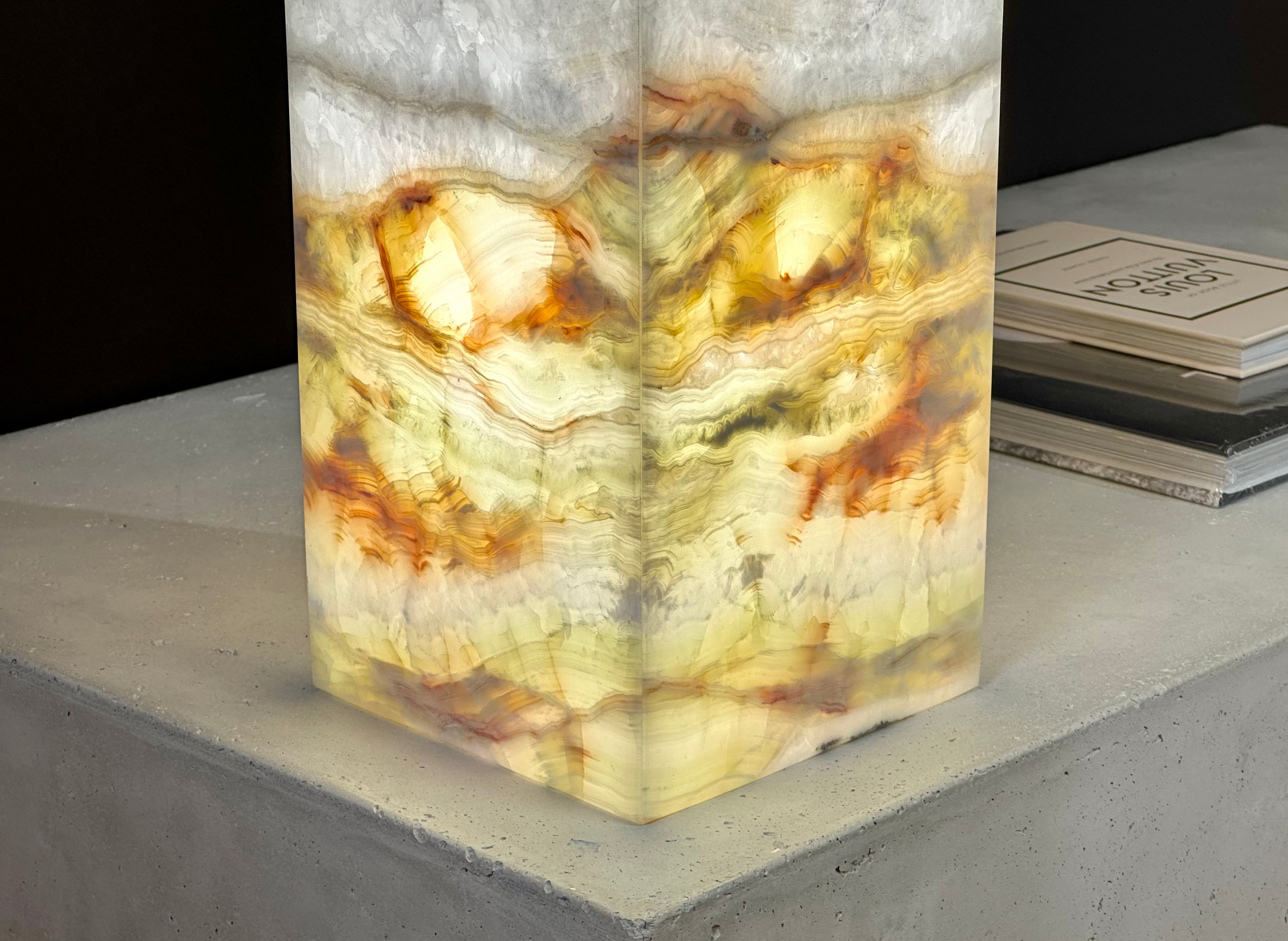 Green Banded Onyx Lamp