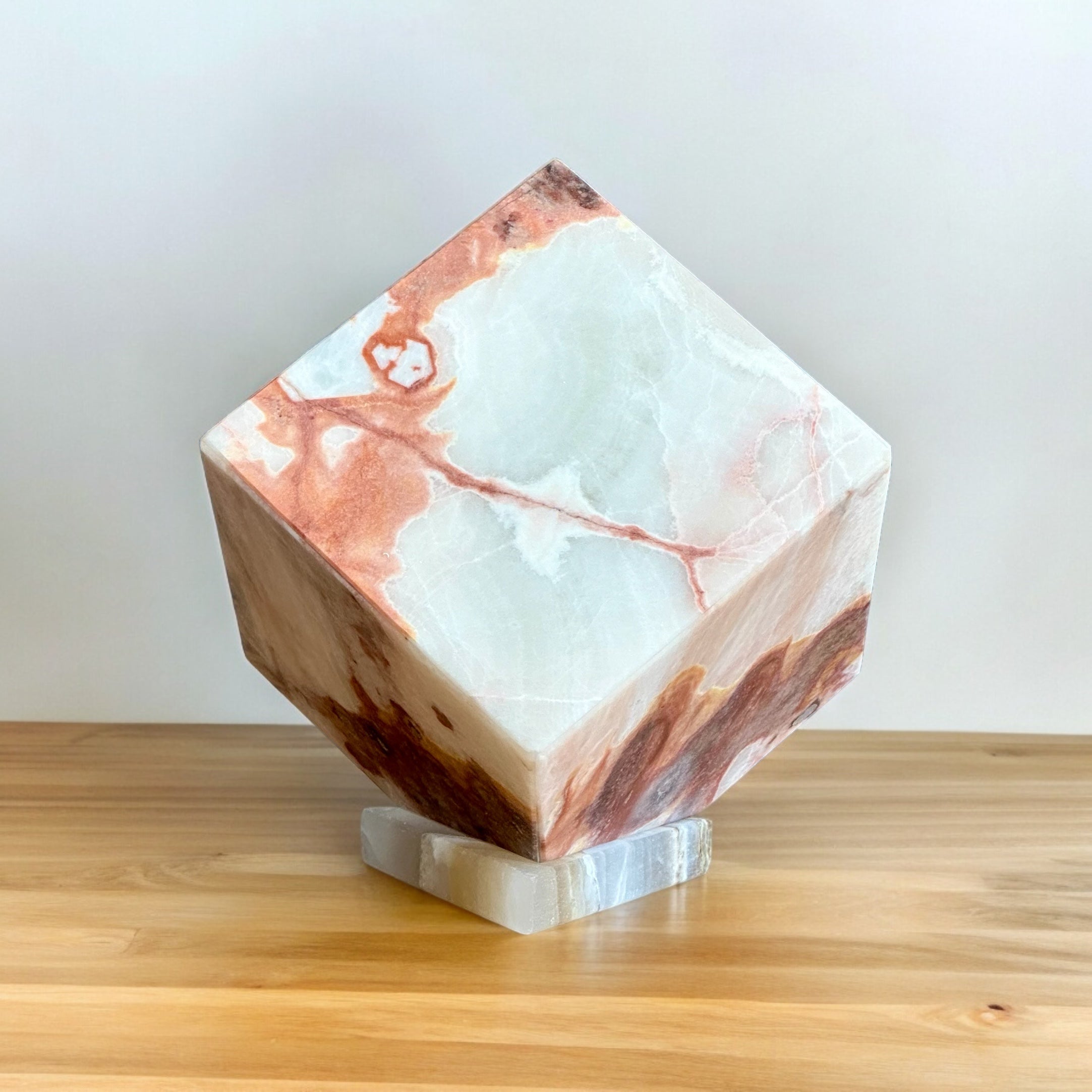 Pink Onyx Cube