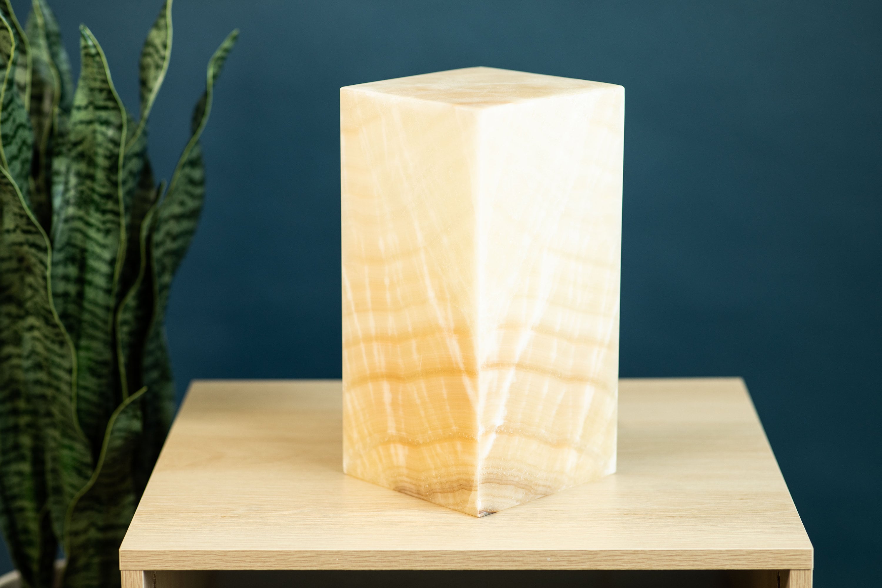 Creamy White Table Lamp - 12 Inch Tall Desk lamp - Mood Lamp - Designed and Crafted by Stone Fusion